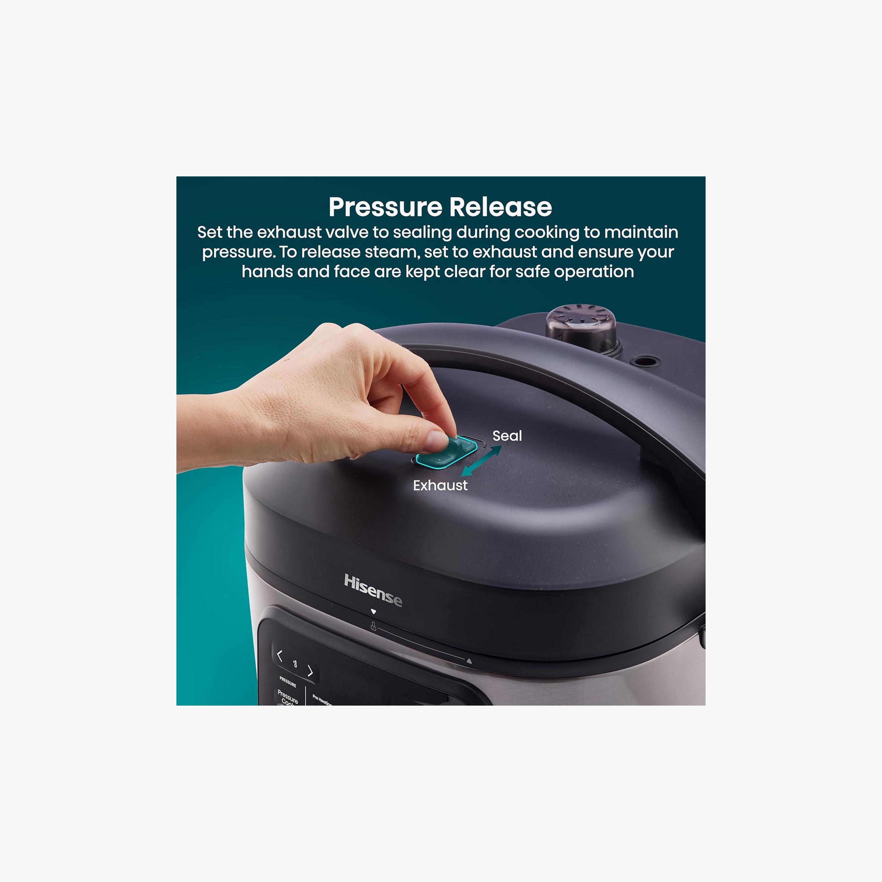 طباخ متعدد الاستخدامات من هايسنس، سعة 6 لترات، لون فضي | HGMC6SBK-household-appliances-kitchenappliances-electriccookers-image-8
