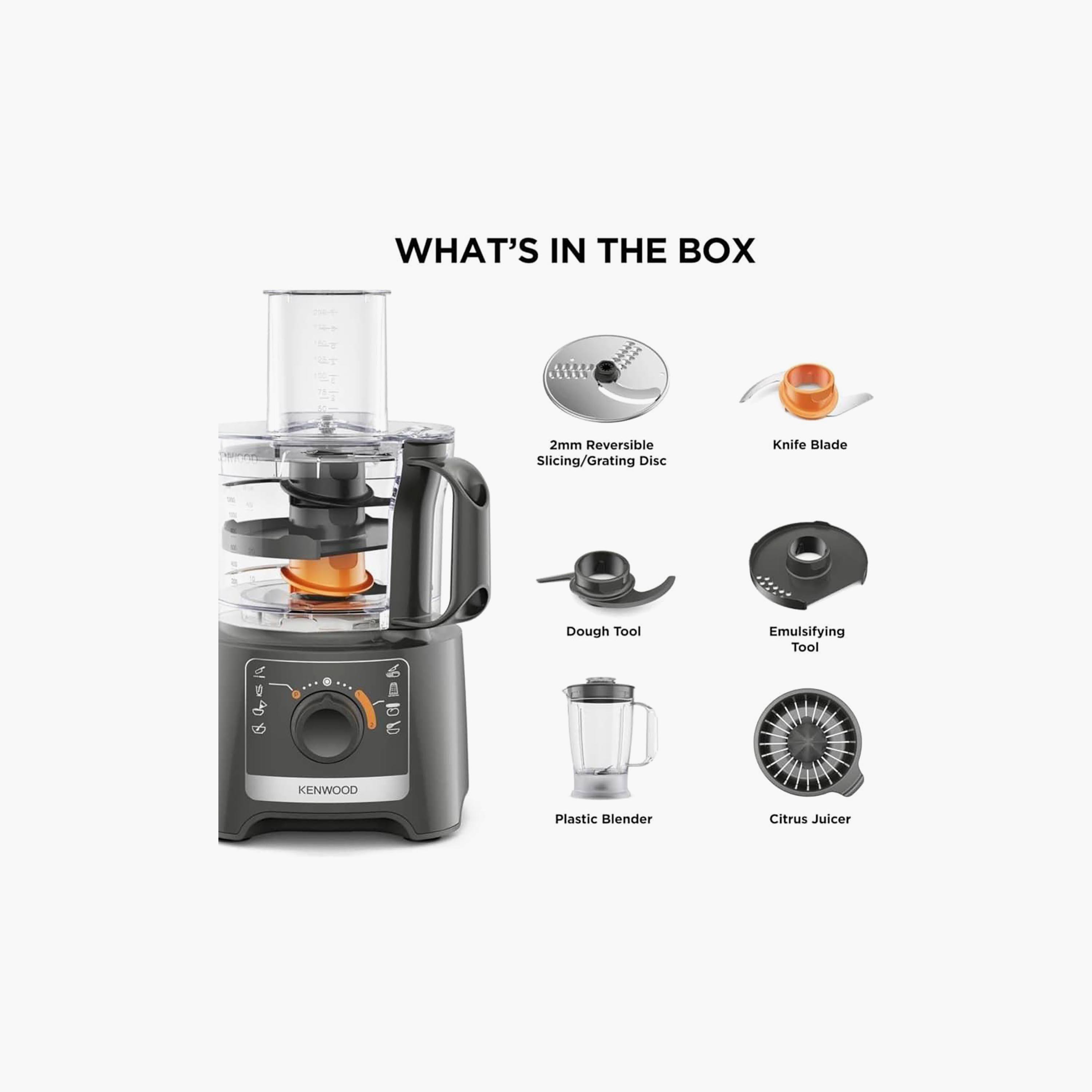 Kenwood Multipro Food Processor with Blender Multi Speed Control Attachments | FDP31.270GY-household-appliances-kitchenappliances-foodprocessors-image-9