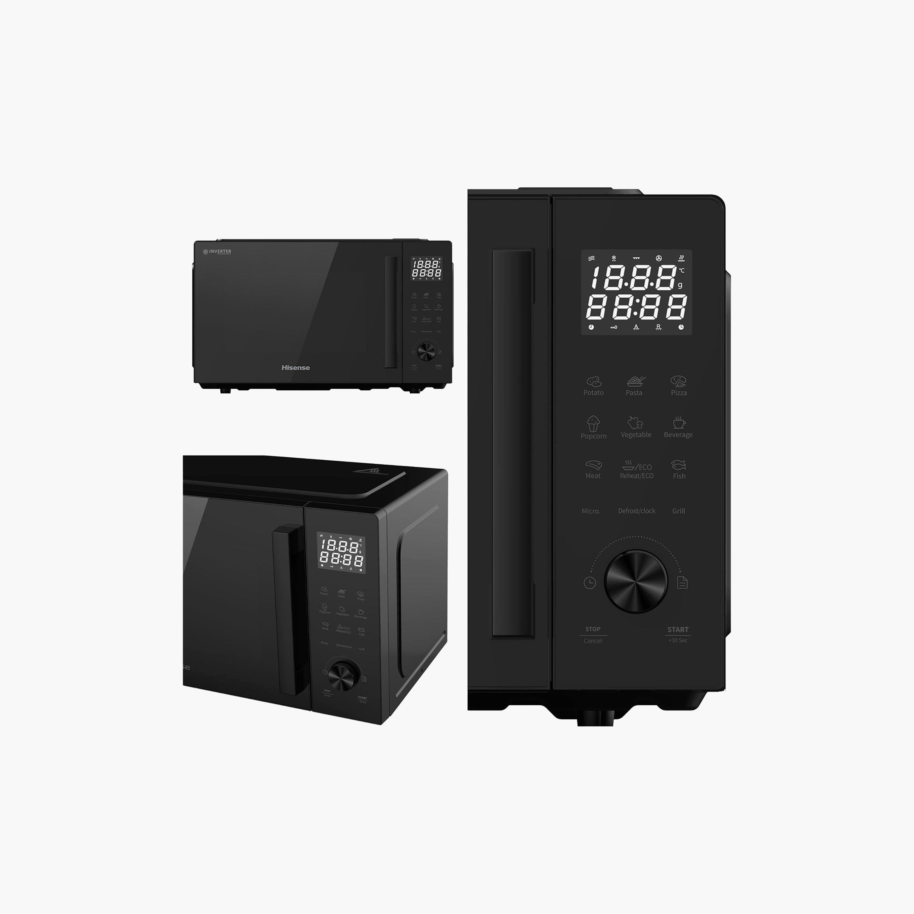HISENSE Microwave 34L 1000W 10 Levels Black Finish | H34MOBS10HG-household-appliances-kitchenappliances-microwavesandovens-image-4