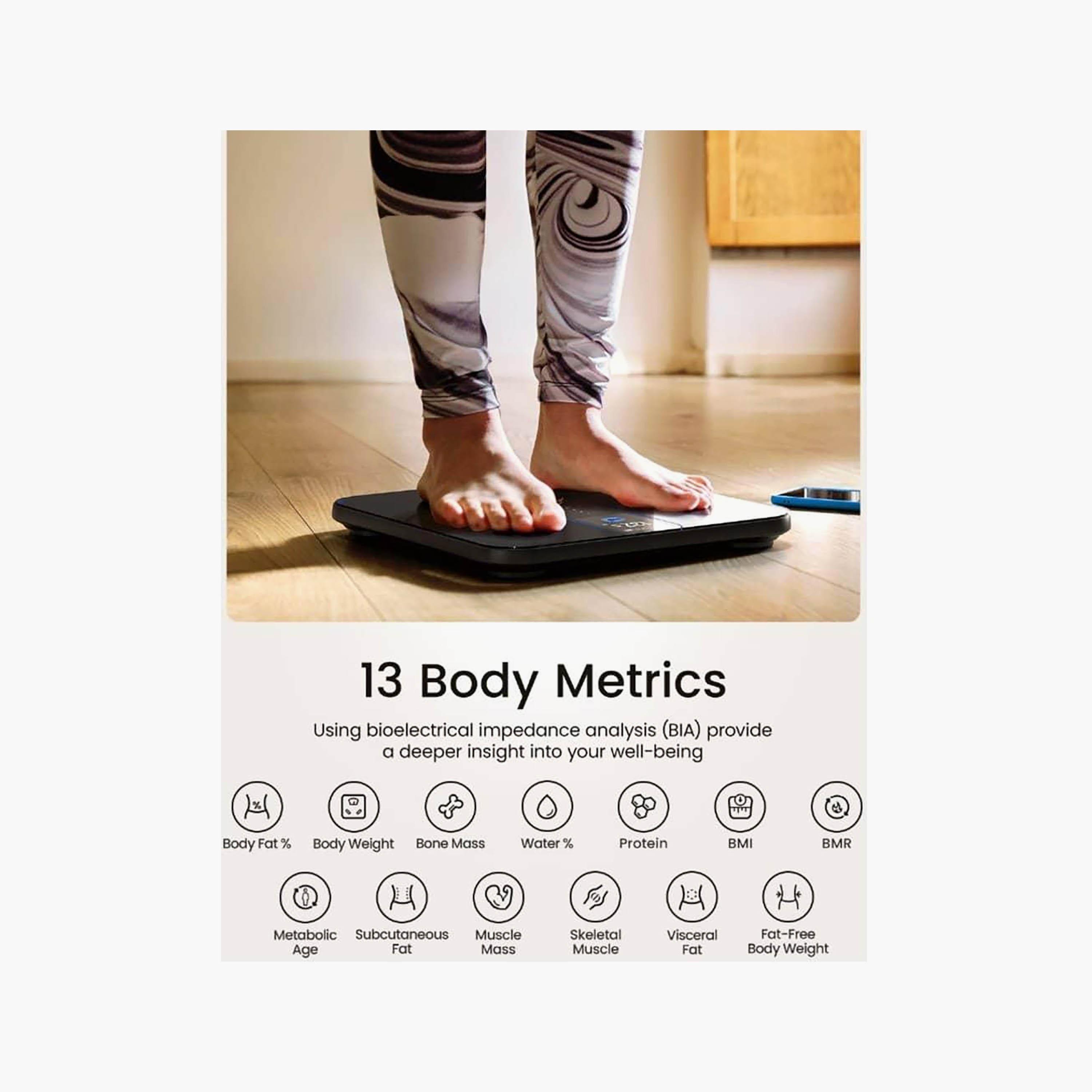 ميزان رينفو إليس نوفا الذكي القابل لإعادة الشحن، أسود | R-A031-BK-household-bathandlaundry-weighingscales-image-2