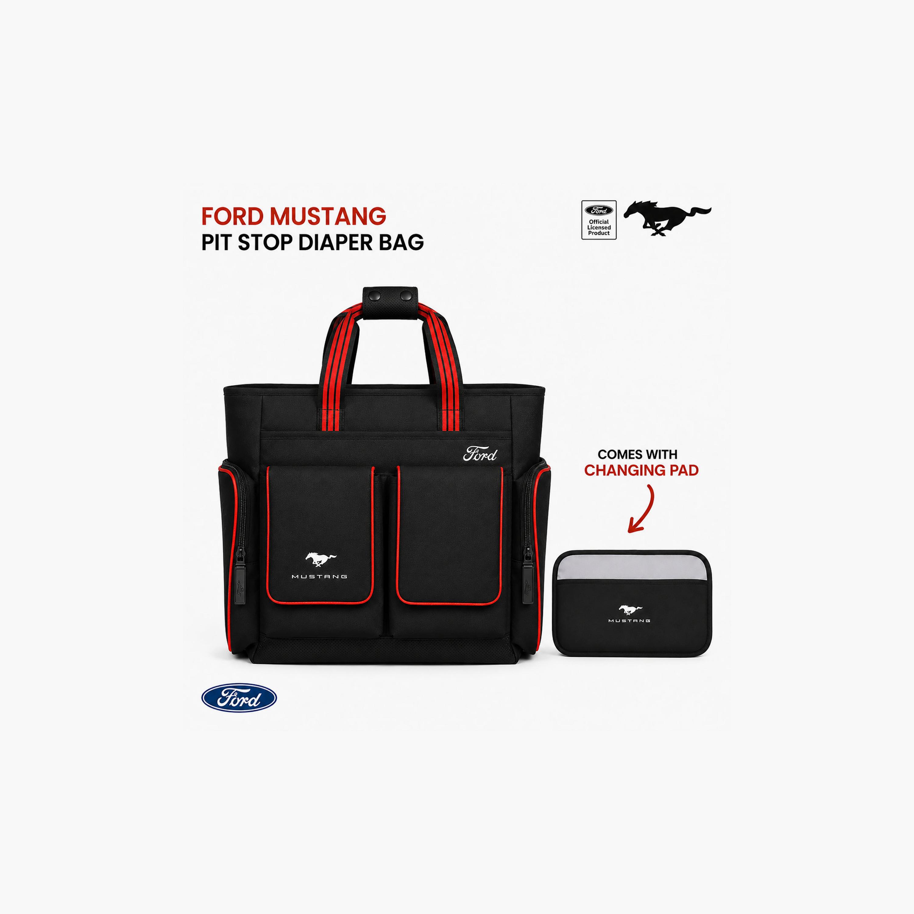 Mustang Pit Stop Deluxe Diaper Bag with Waterproof Changing Mat-baby-gear-diaperbags-image-2