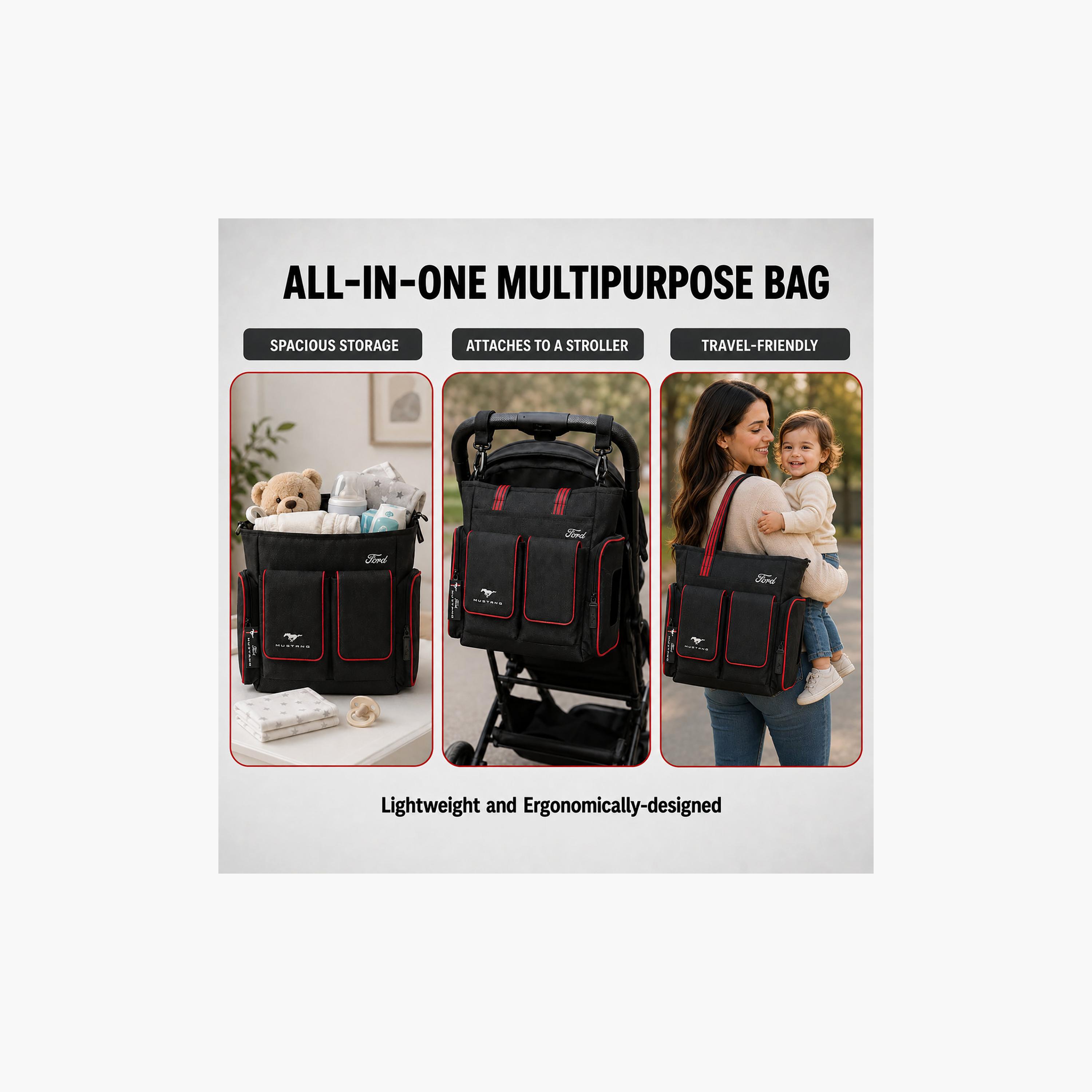 Mustang Pit Stop Deluxe Diaper Bag with Waterproof Changing Mat-baby-gear-diaperbags-image-4