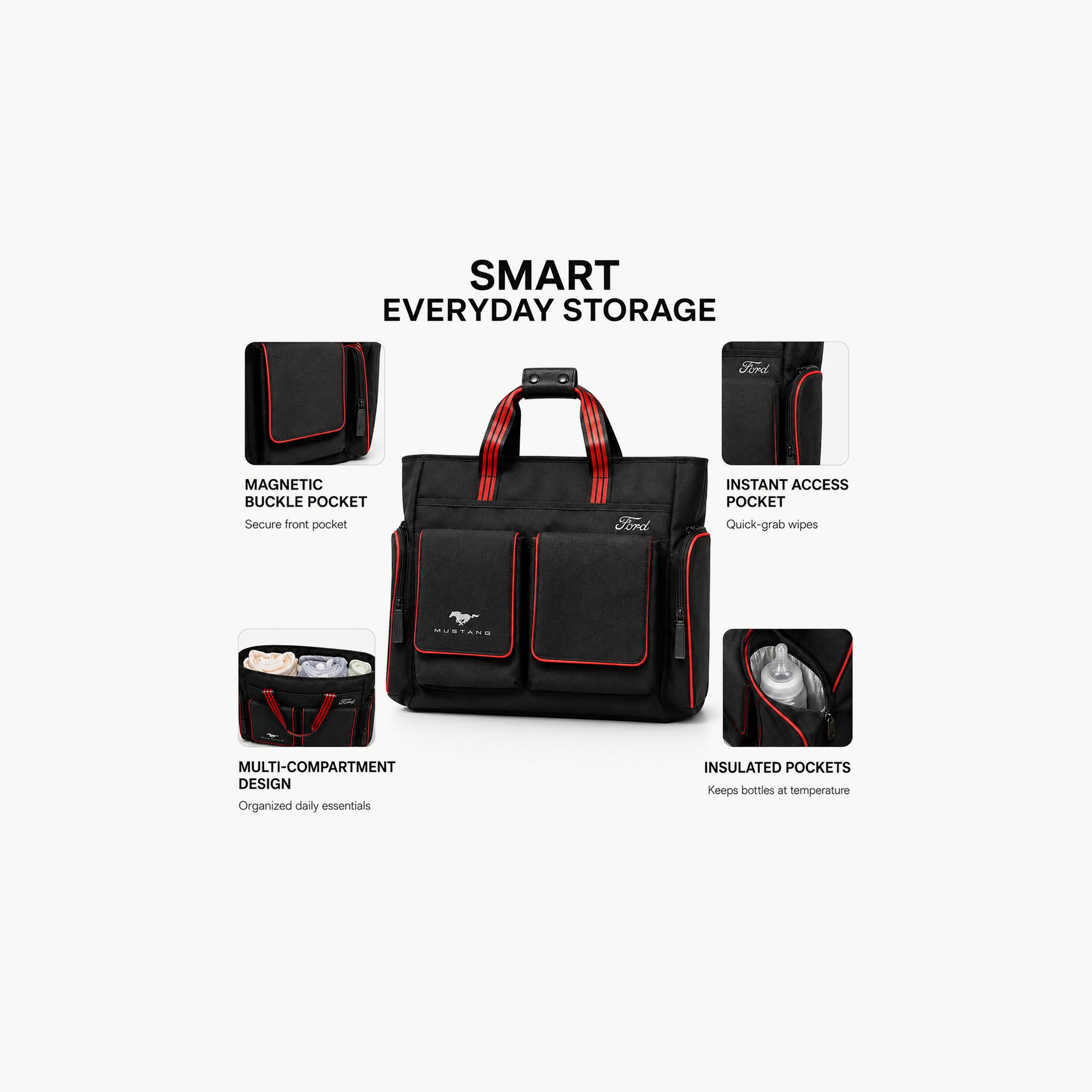 Mustang Pit Stop Deluxe Diaper Bag with Waterproof Changing Mat-baby-gear-diaperbags-image-5