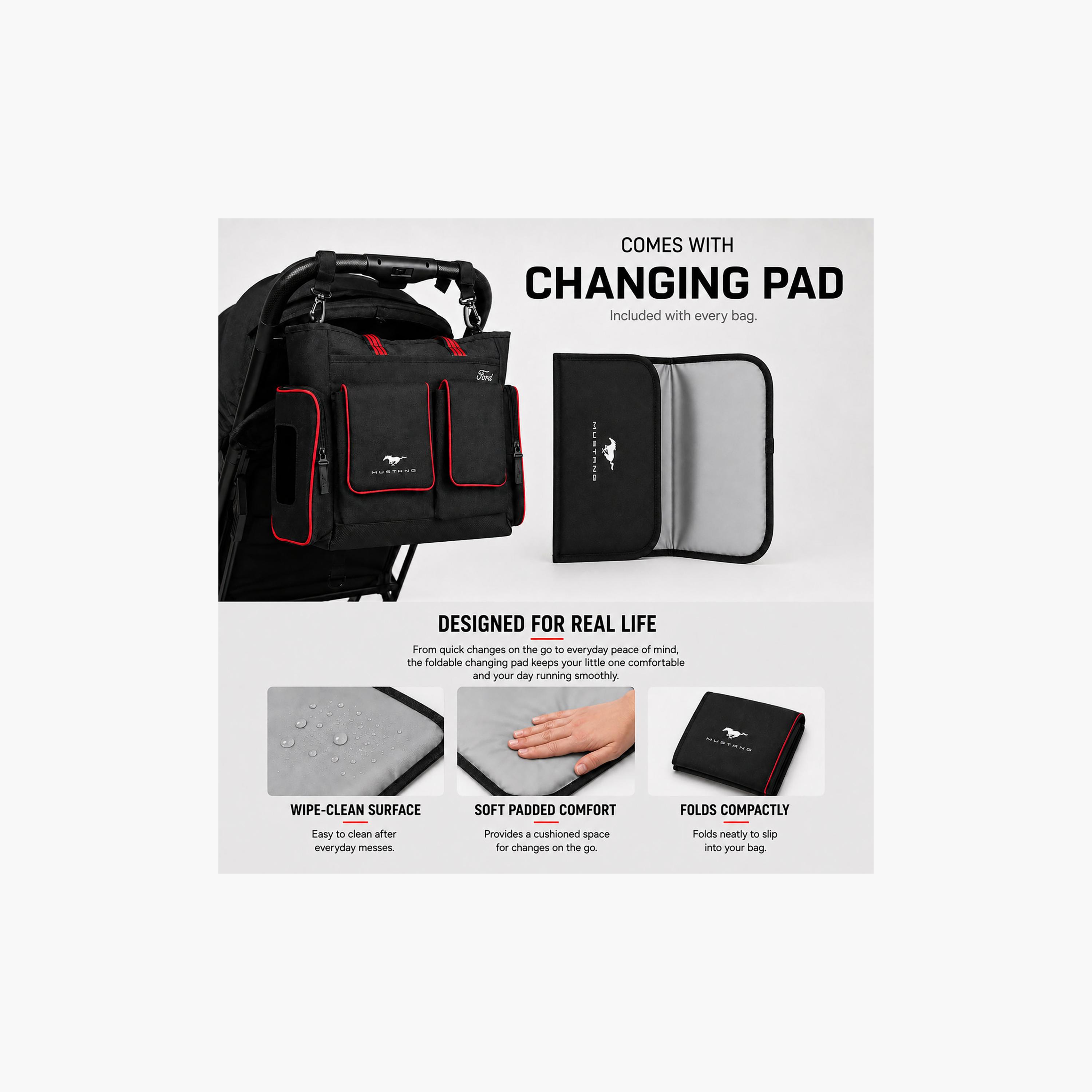 Mustang Pit Stop Deluxe Diaper Bag with Waterproof Changing Mat-baby-gear-diaperbags-image-8