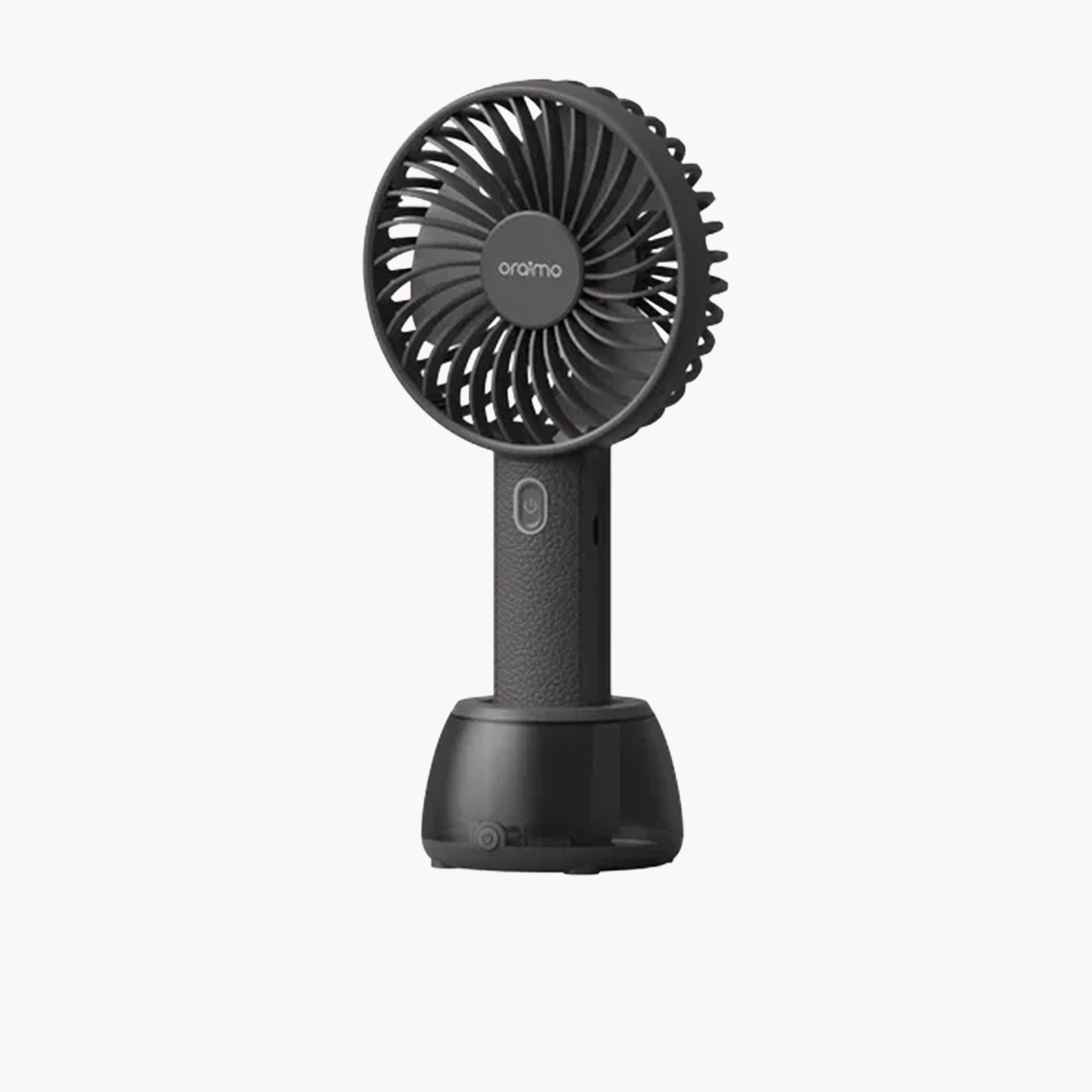 أورايمو - مروحة يدوية ذكية 2 بقاعدة مضيئة 4 واط 3 سرعات - رمادي جرافيتي-household-appliances-homeappliances-fans-image-1
