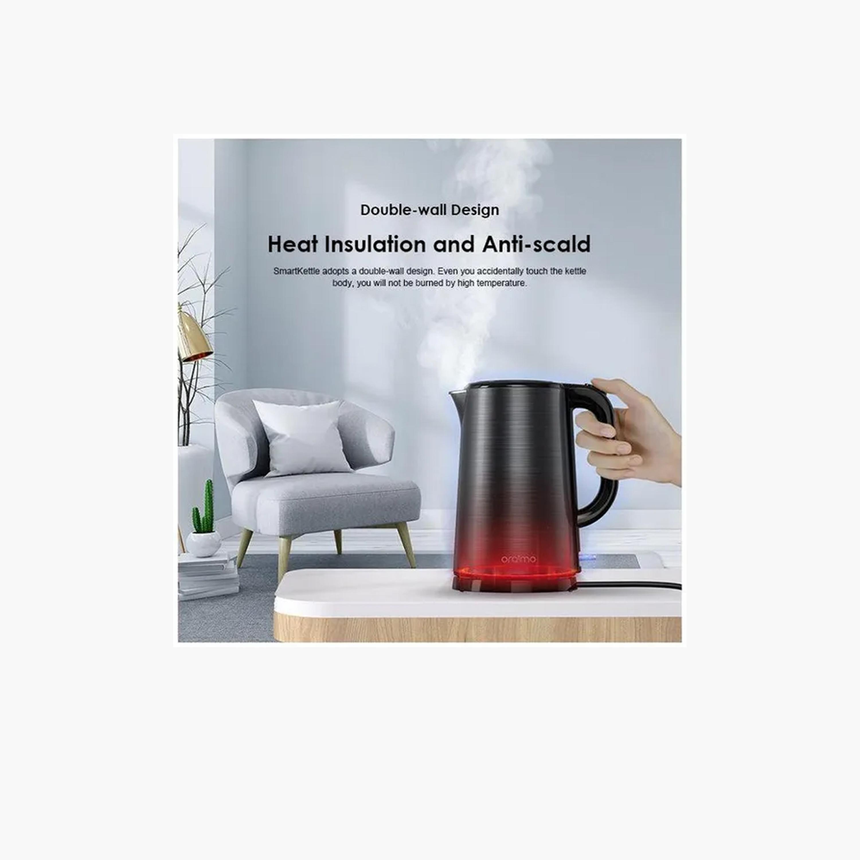 Oraimo Smart Kettle 1.7L with Full Metal Liner - Black-household-appliances-kitchenappliances-electrickettles-image-4