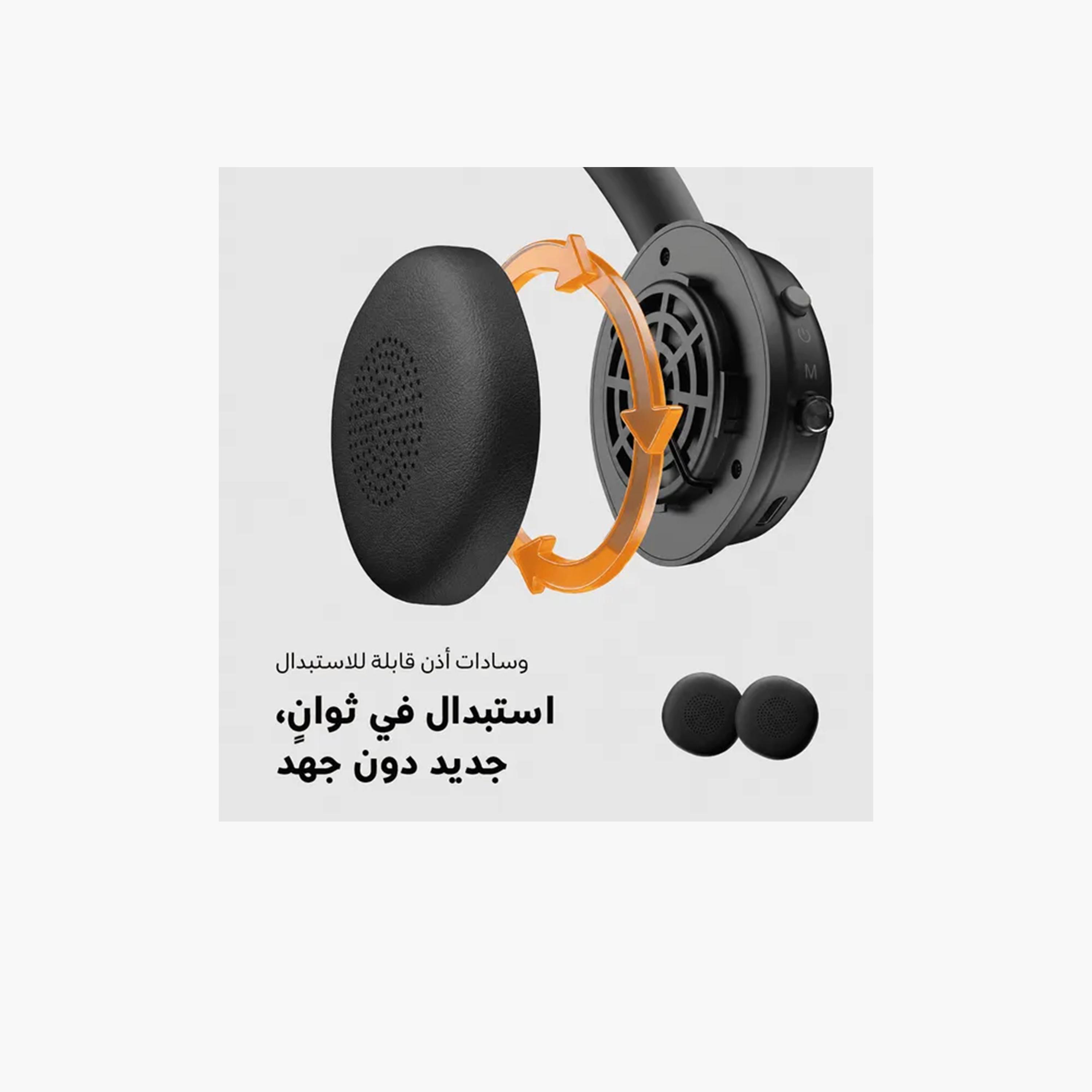 Oraimo BoomPop Air Lightweight On-Ear Wireless Headphones - Black-electronics-headphonesandearphones-image-4