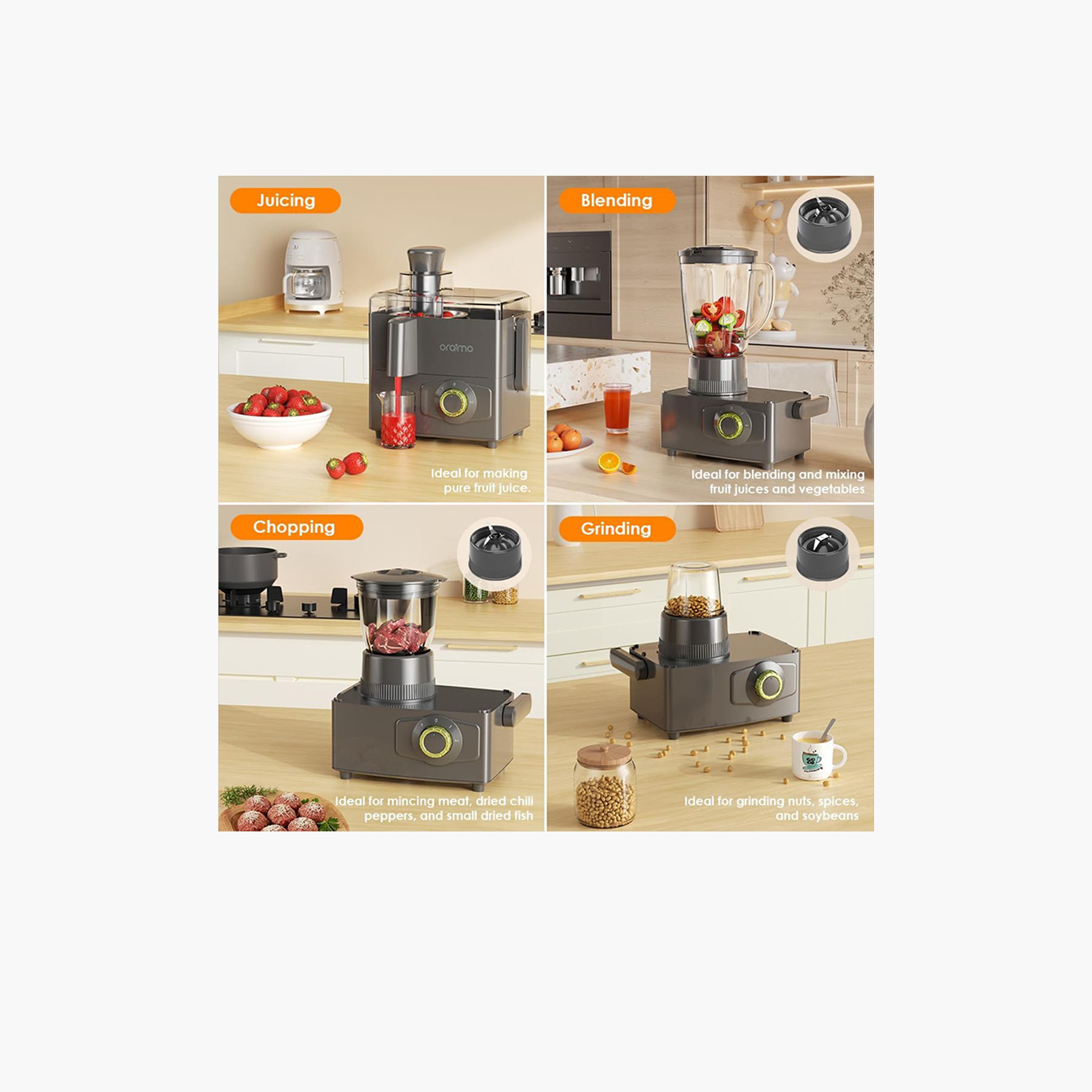 Oraimo OmniBlend 4-in-1 Multi-Functional Blender 500W - Graphite Grey-household-appliances-kitchenappliances-blendersmixersandgrinders-image-3
