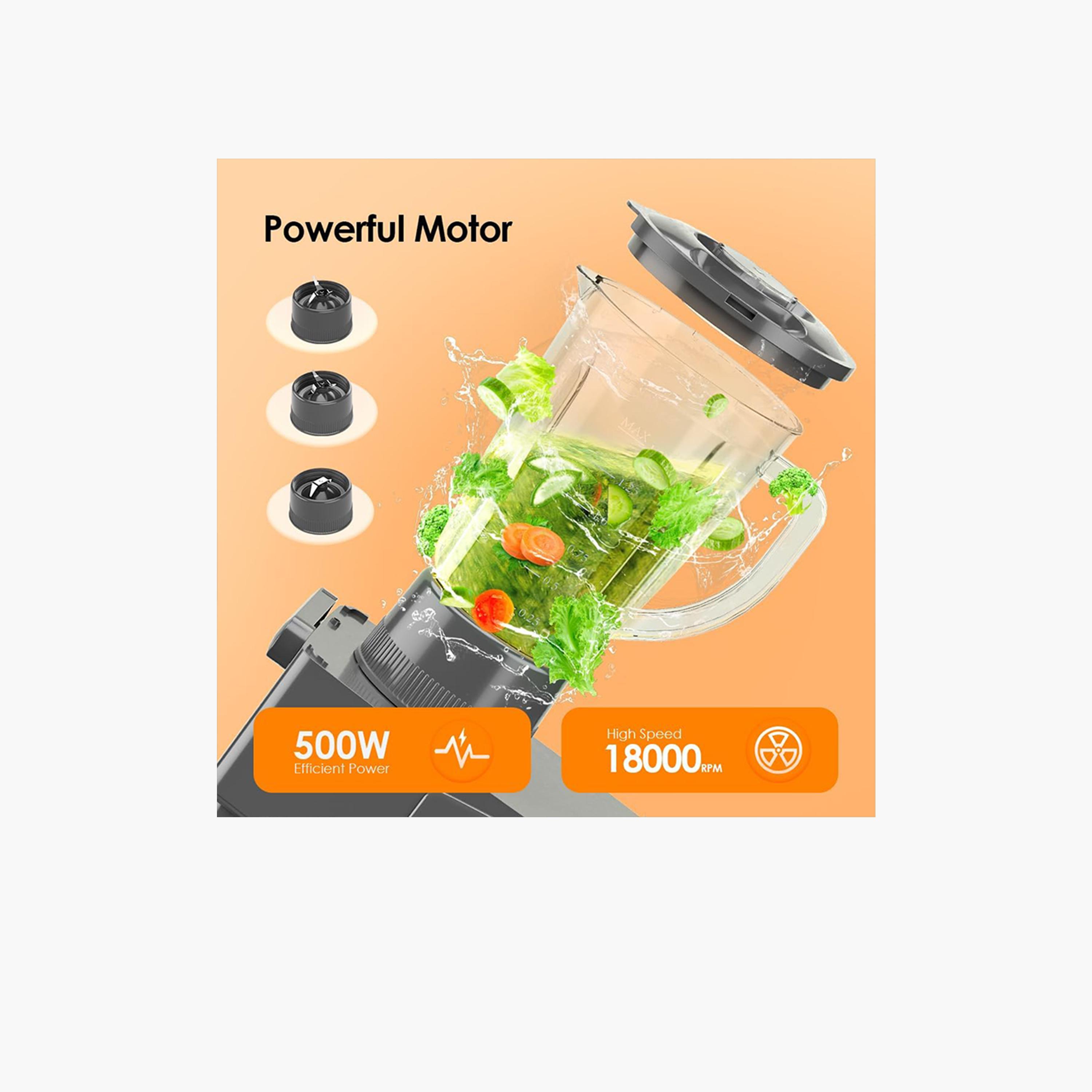 Oraimo OmniBlend 4-in-1 Multi-Functional Blender 500W - Graphite Grey-household-appliances-kitchenappliances-blendersmixersandgrinders-image-4