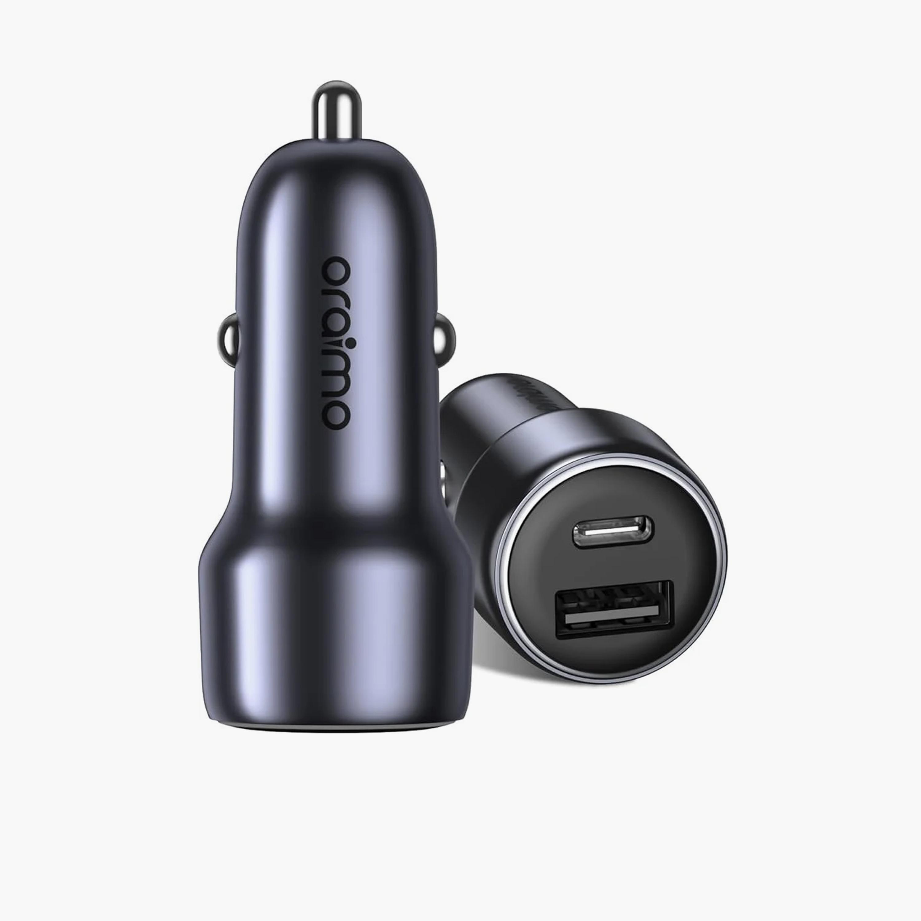 أورايمو - شاحن سيارة باور درايف 301 برو ثنائي المنافذ بقوة 30 واط - كروم داكن-electronics-accessories-mobileaccesories-image-3