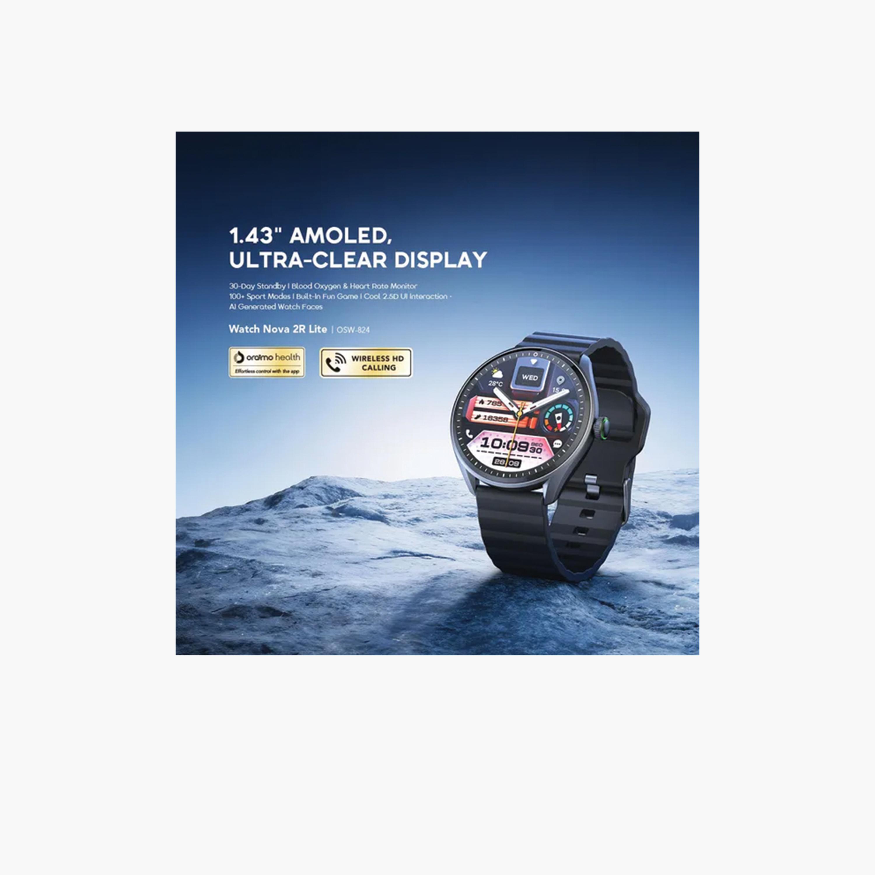 أورايمو - ساعة ذكية نوفا 2R لايت بشاشة أمولد مقاس 1.43 إنش - أسود-electronics-smartwatches-image-5