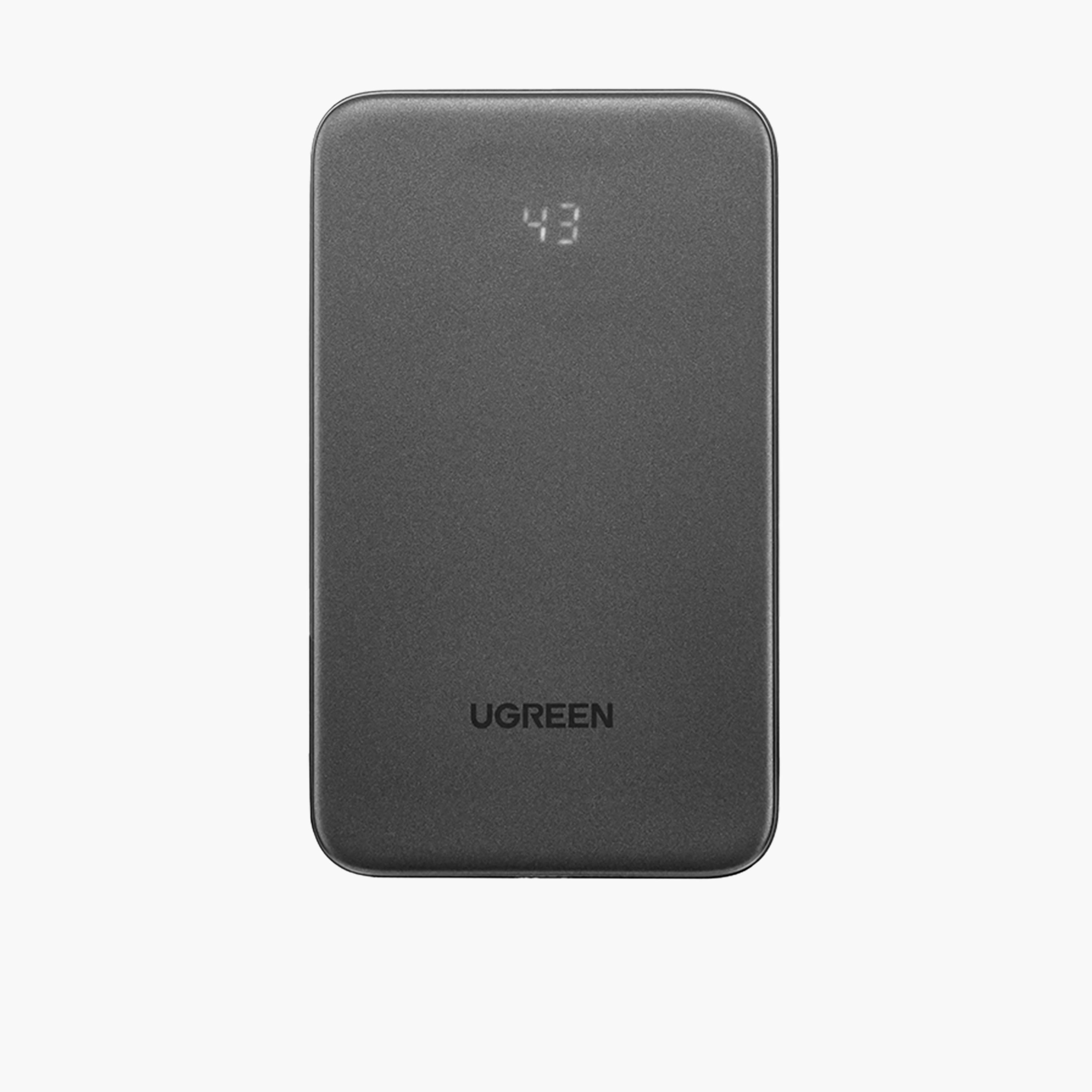 يوغرين - شاحن متنقل مزود بكابل مدمج، منافذ USB-C وUSB، سعة 10000 مللي أمبير، قدرة 20 واط - رمادي-electronics-accessories-mobileaccesories-image-1