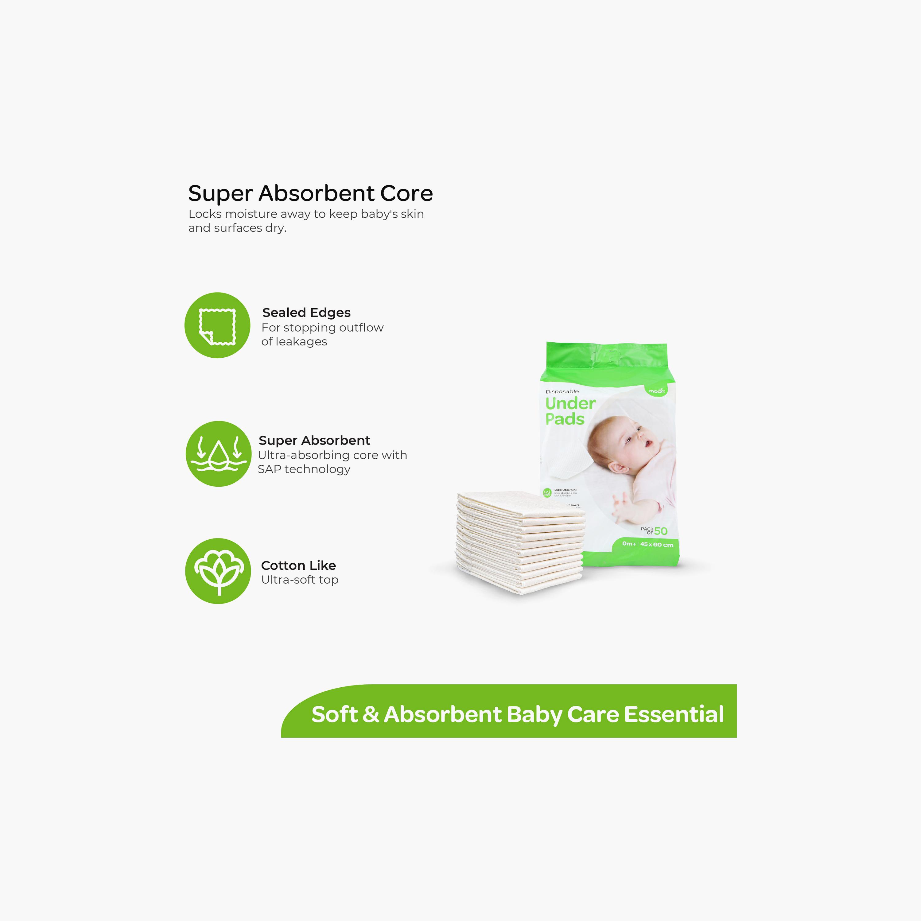 Moon 50-Piece Super Absorbent Leak-Proof Disposable Underpads-baby-maternalcare-bodyhygiene-image-12