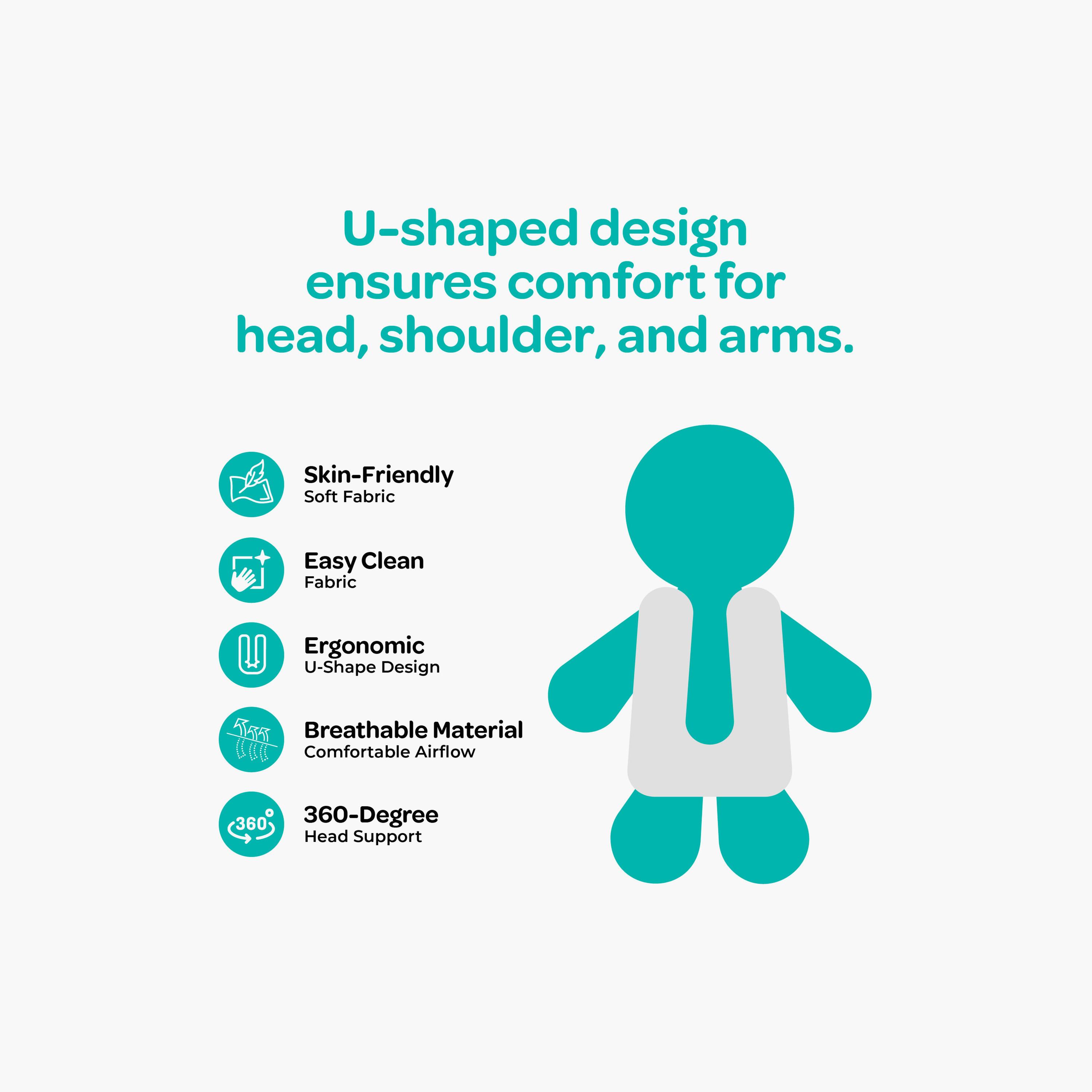 Moon Ergonomic U-Shape Neck Support Travel Pillow-baby-gear-travelaccessories-image-11