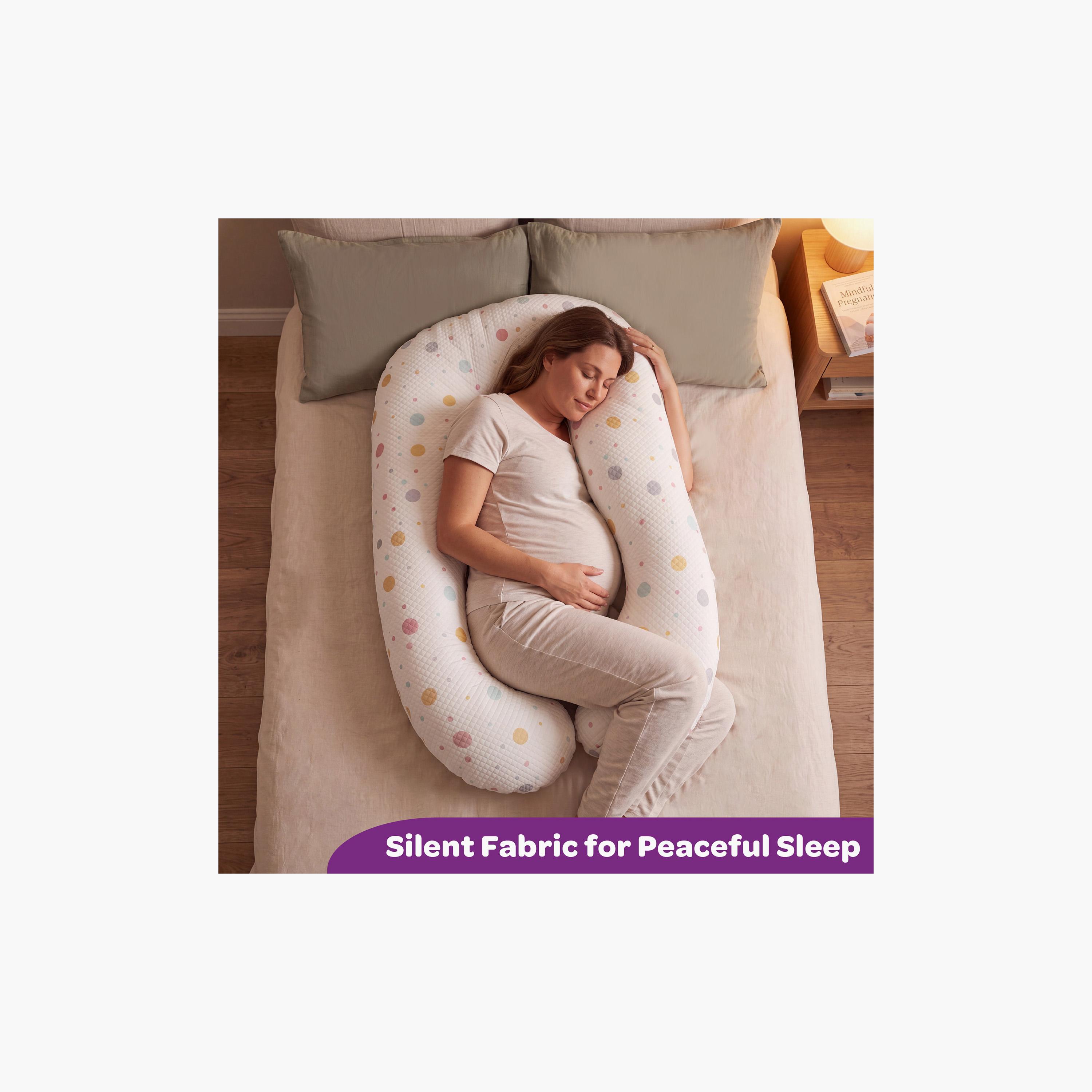 وسادة دعم الحوامل بتصميم على شكل حرف U من مون-baby-maternalcare-pregnancypillows-image-10
