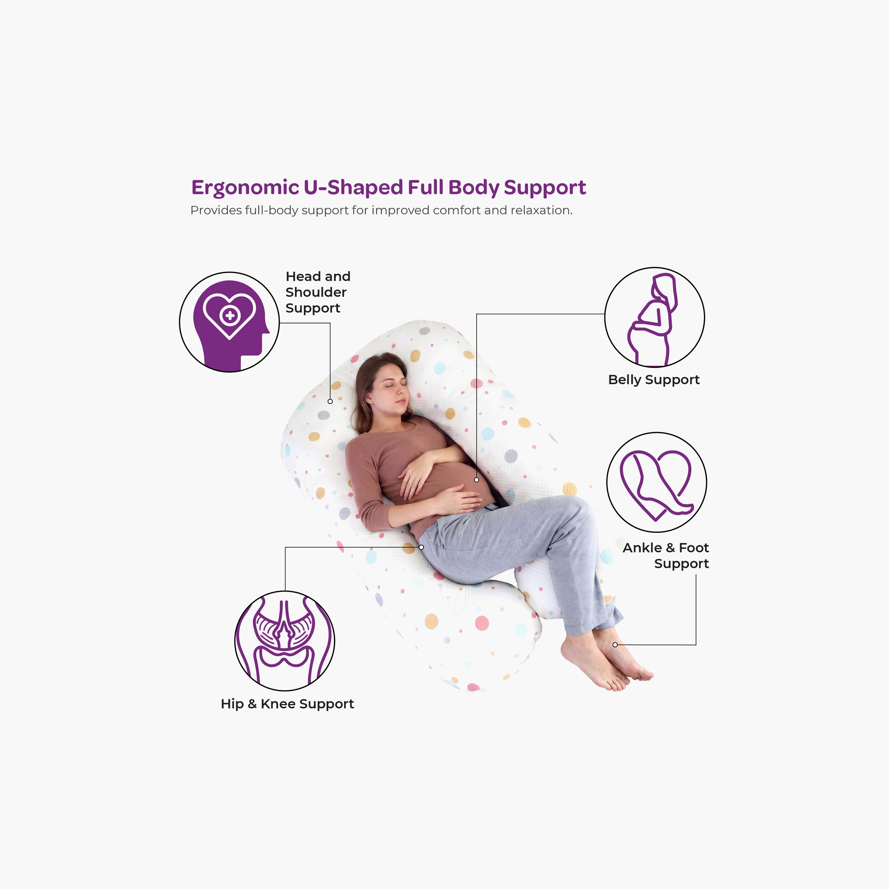 وسادة دعم الحوامل بتصميم على شكل حرف U من مون-baby-maternalcare-pregnancypillows-image-11