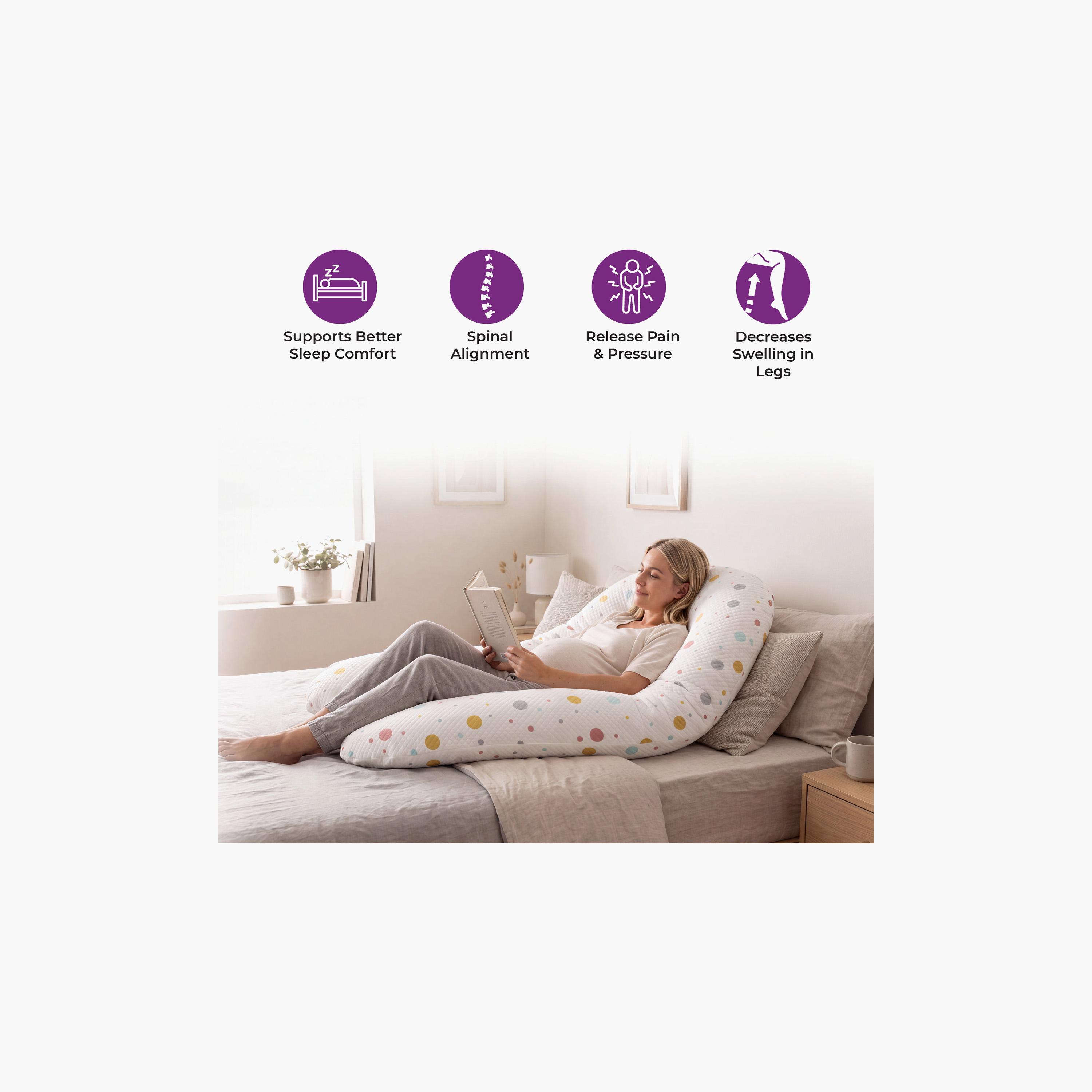 وسادة دعم الحوامل بتصميم على شكل حرف U من مون-baby-maternalcare-pregnancypillows-image-12