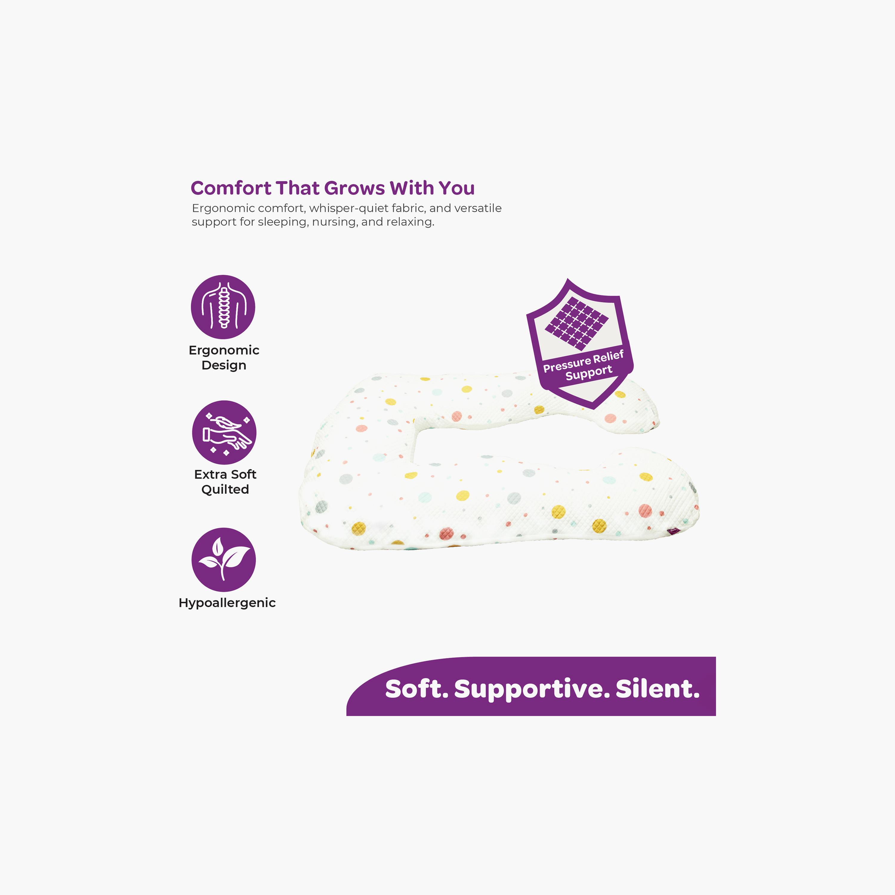 وسادة دعم الحوامل بتصميم على شكل حرف U من مون-baby-maternalcare-pregnancypillows-image-2