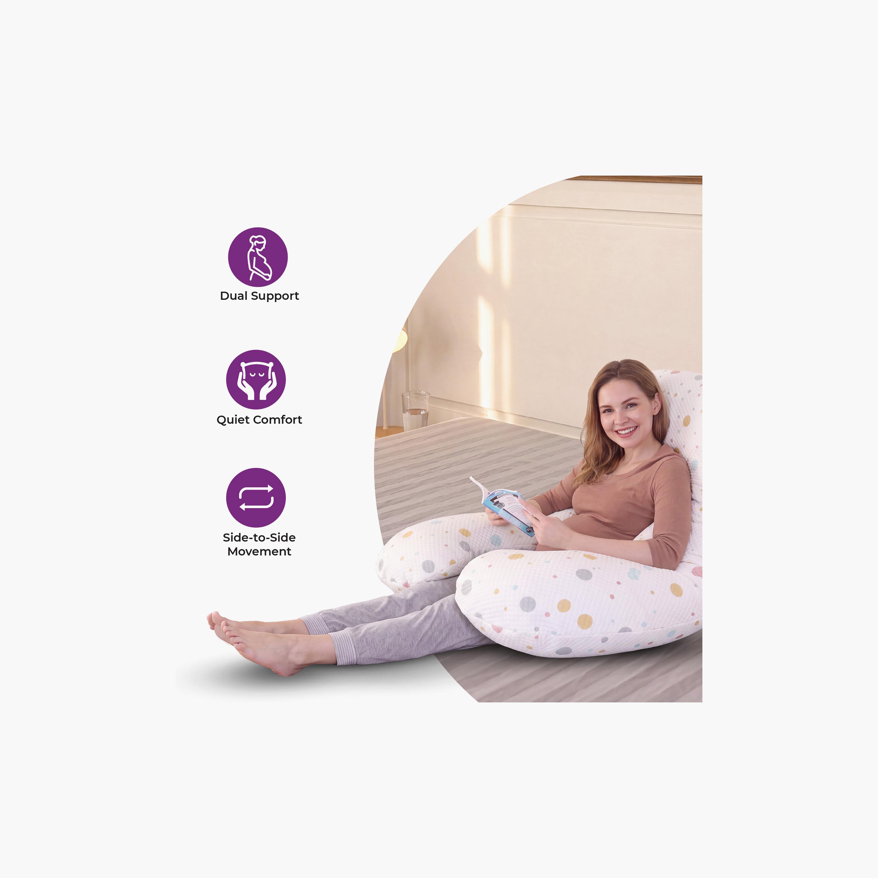 وسادة دعم الحوامل بتصميم على شكل حرف U من مون-baby-maternalcare-pregnancypillows-image-5