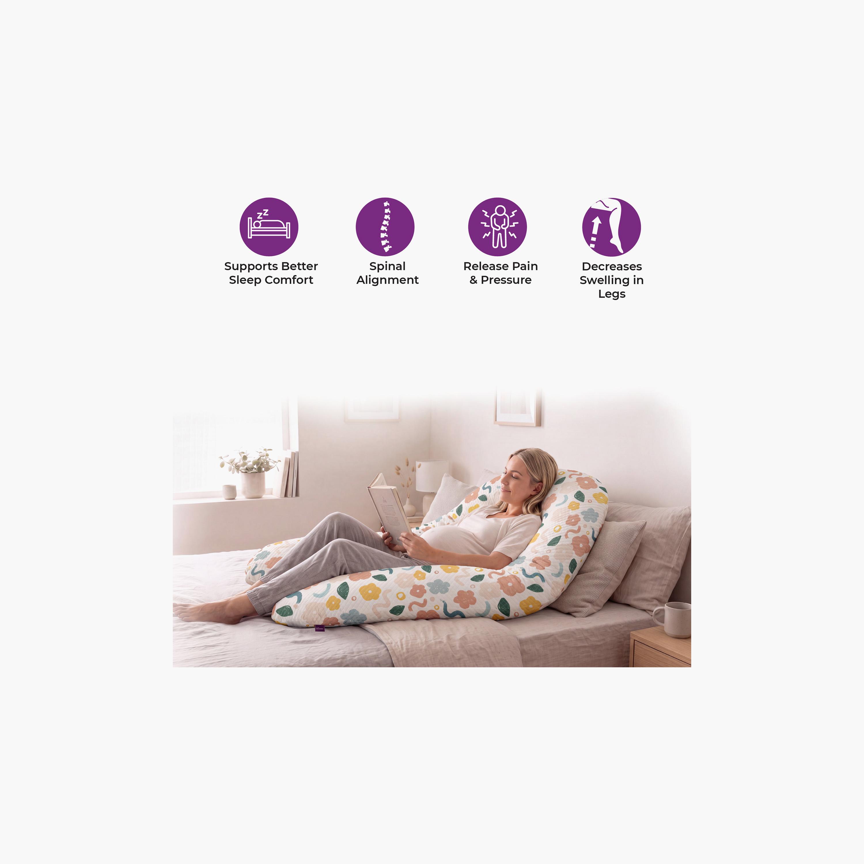 وسادة دعم الحوامل بتصميم على شكل حرف U من مون-baby-maternalcare-pregnancypillows-image-10