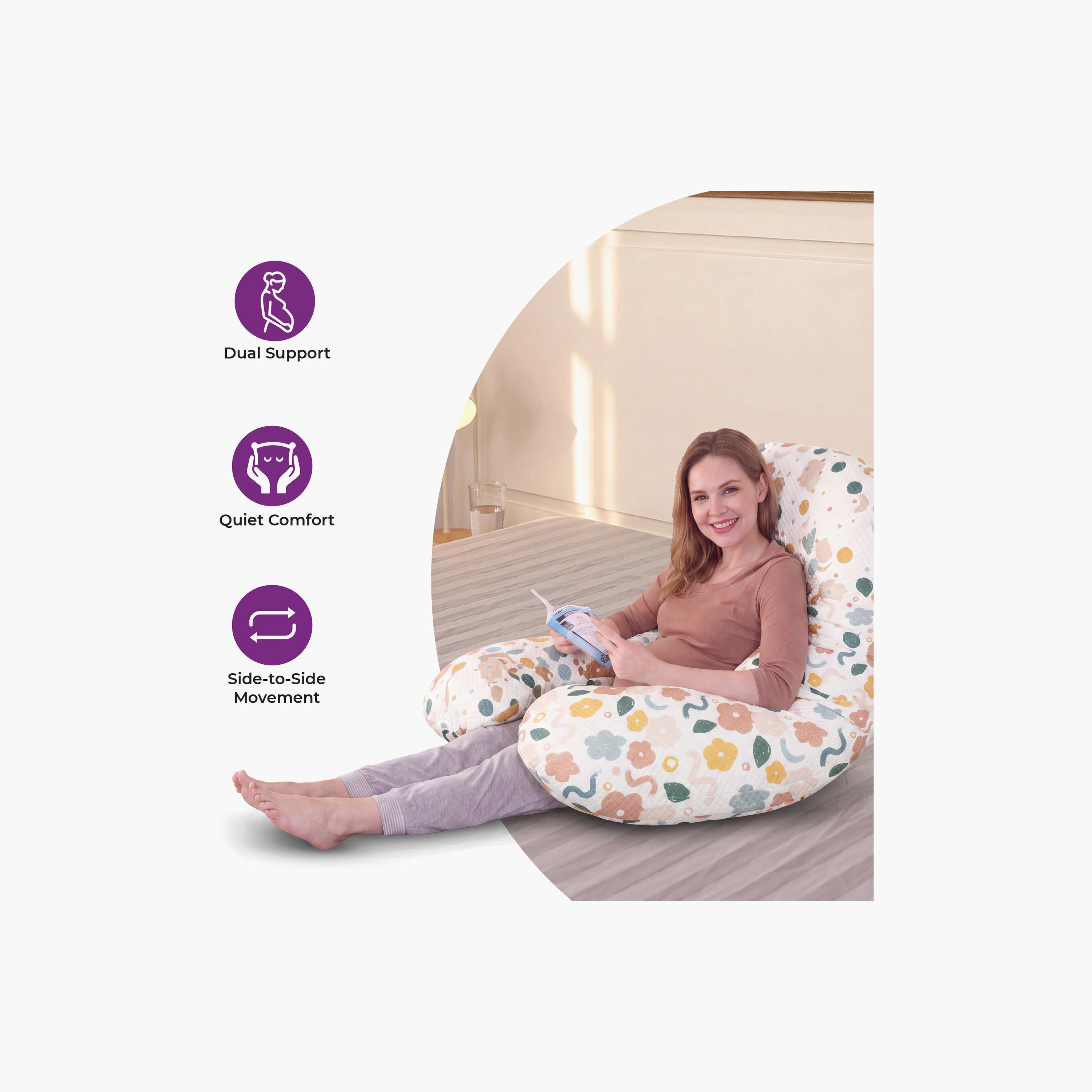 وسادة دعم الحوامل بتصميم على شكل حرف U من مون-baby-maternalcare-pregnancypillows-image-11