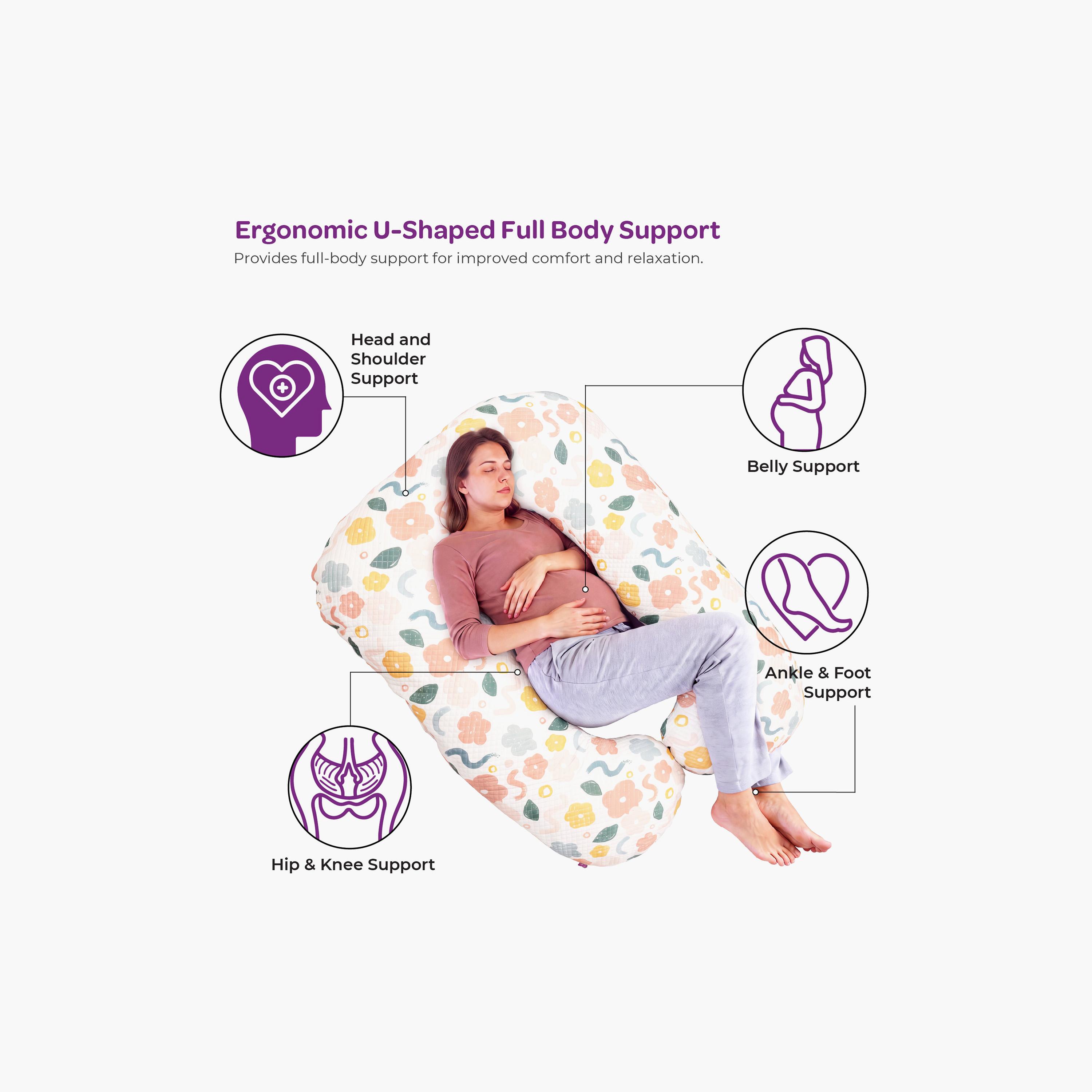 وسادة دعم الحوامل بتصميم على شكل حرف U من مون-baby-maternalcare-pregnancypillows-image-3