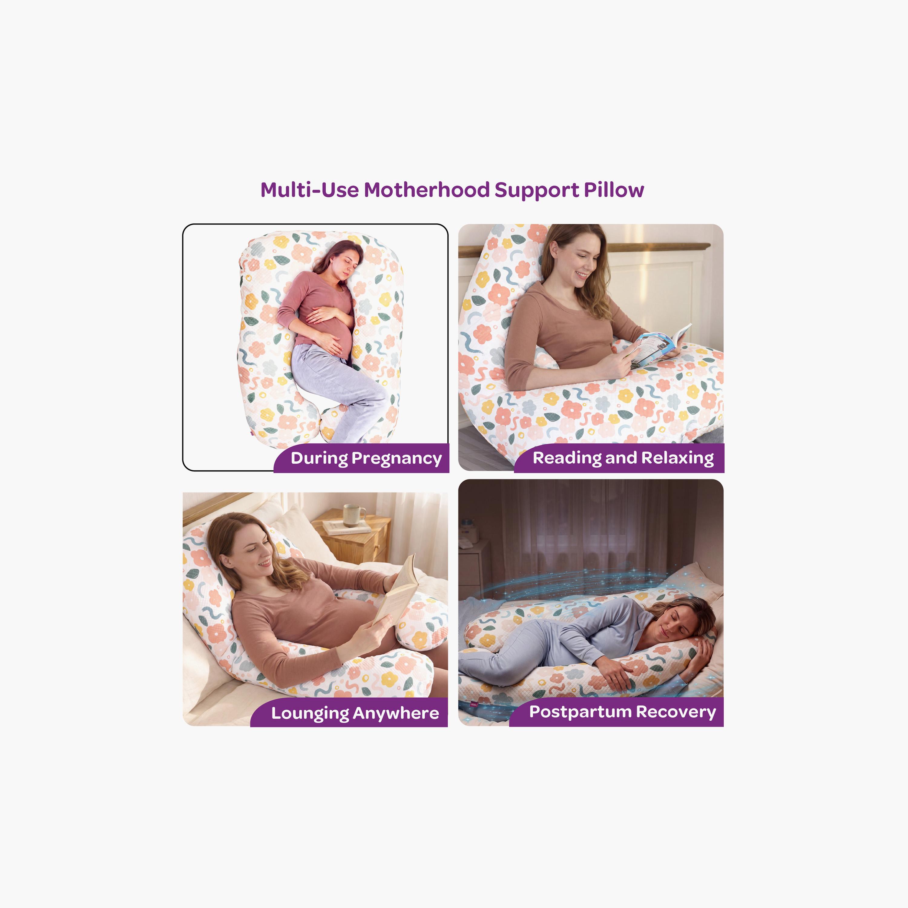 وسادة دعم الحوامل بتصميم على شكل حرف U من مون-baby-maternalcare-pregnancypillows-image-5