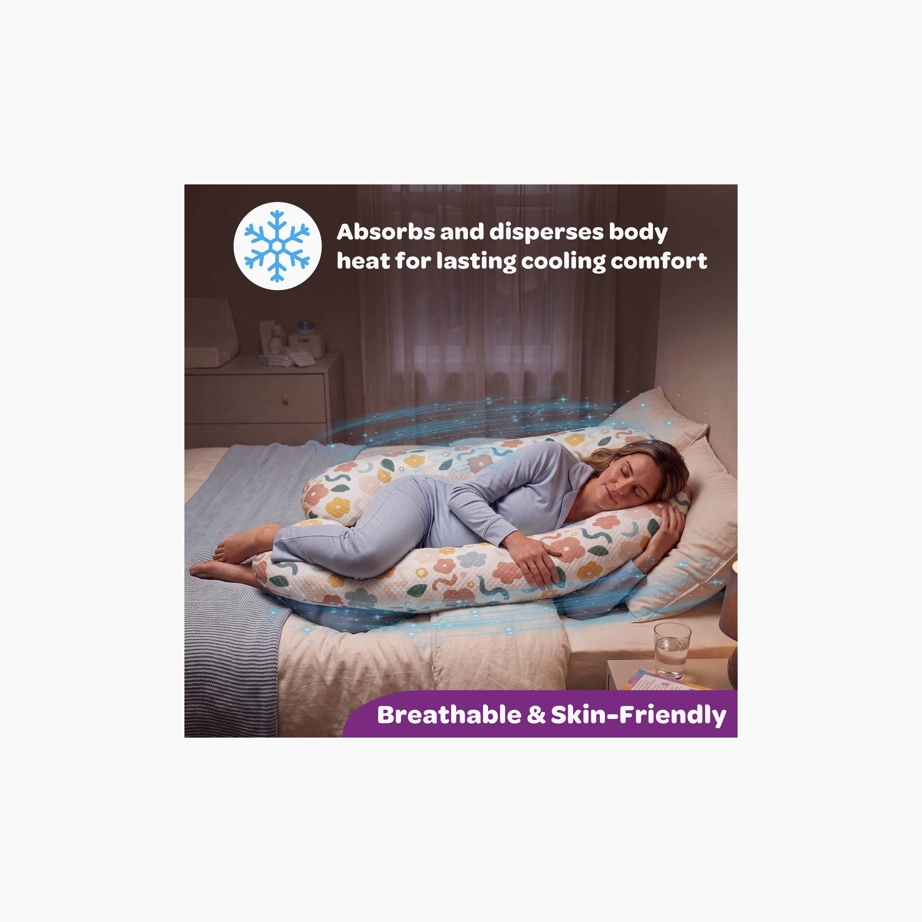 وسادة دعم الحوامل بتصميم على شكل حرف U من مون-baby-maternalcare-pregnancypillows-image-7