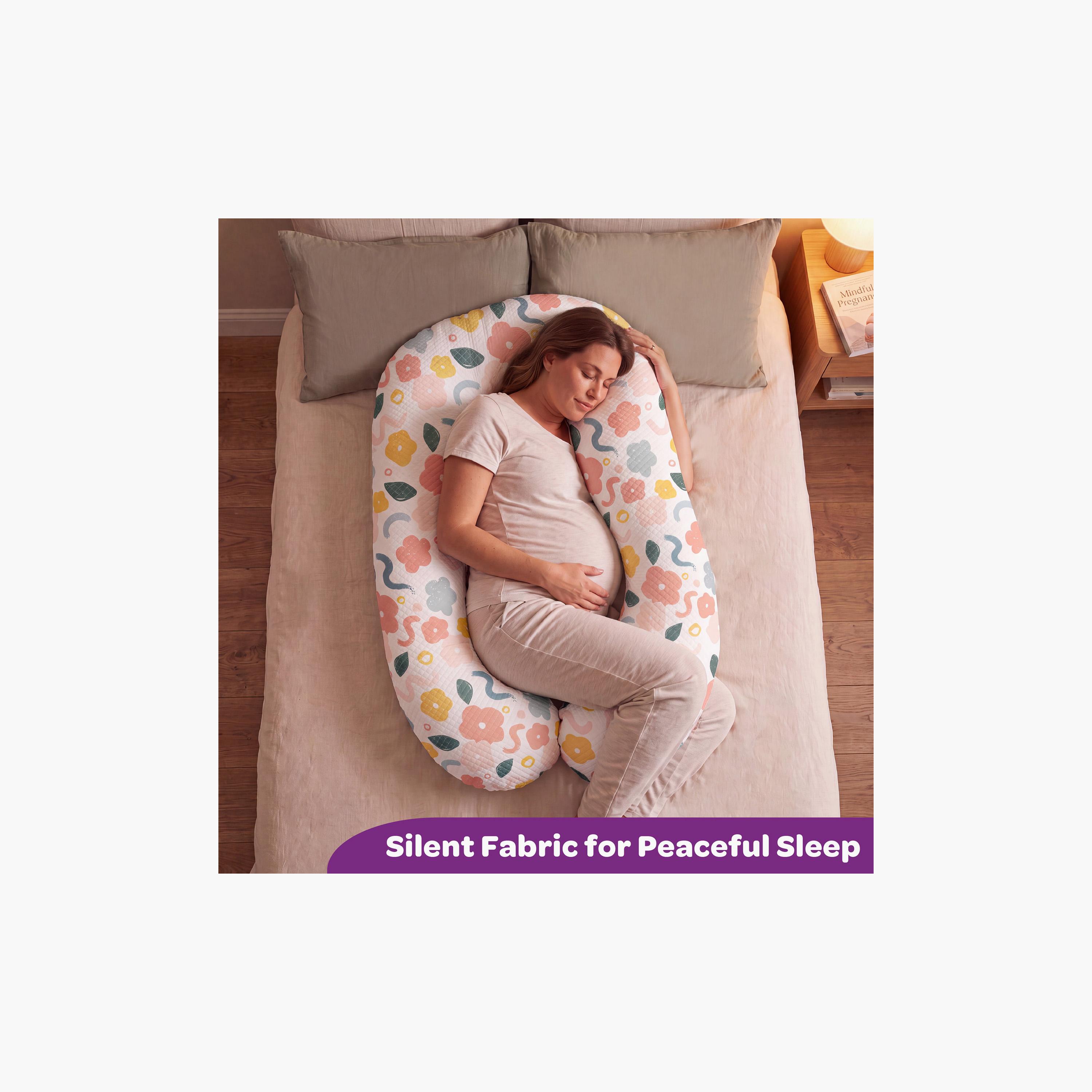 وسادة دعم الحوامل بتصميم على شكل حرف U من مون-baby-maternalcare-pregnancypillows-image-9