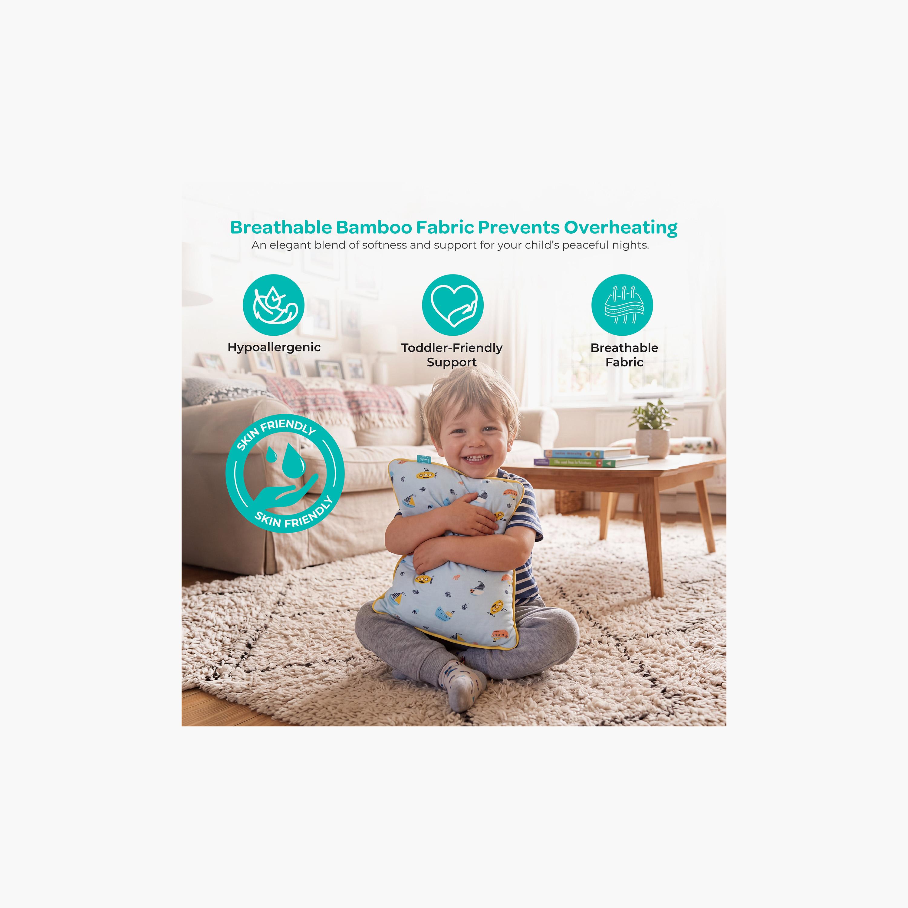 Moon Gentle Bamboo Fibre Pillow with Removable Cotton Pillowcase - Watercraft-baby-nursery-babybedding-image-2