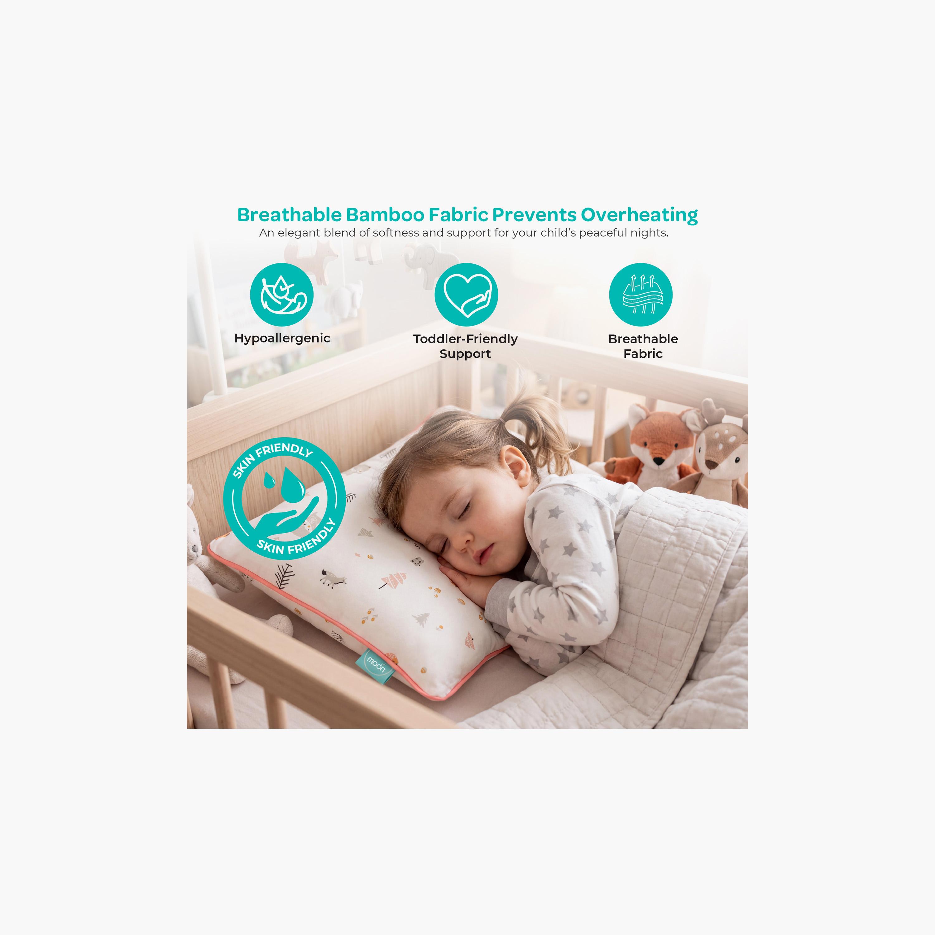 Moon Gentle Bamboo Fibre Pillow with Removable Cotton Pillowcase - Forest-baby-nursery-babybedding-image-12