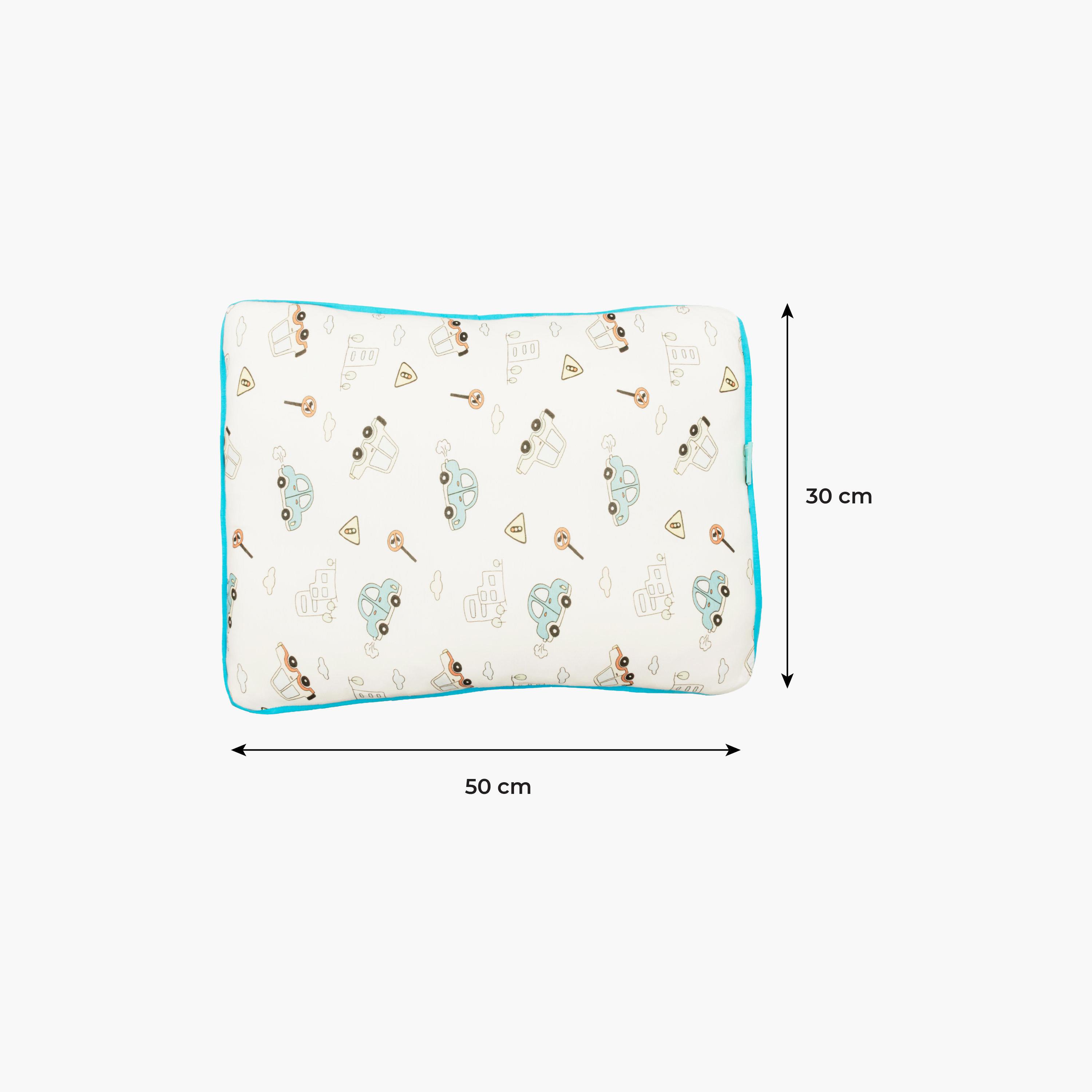 Moon Gentle Bamboo Fibre Pillow with Removable Cotton Pillowcase - Vehicle-baby-nursery-babybedding-image-4