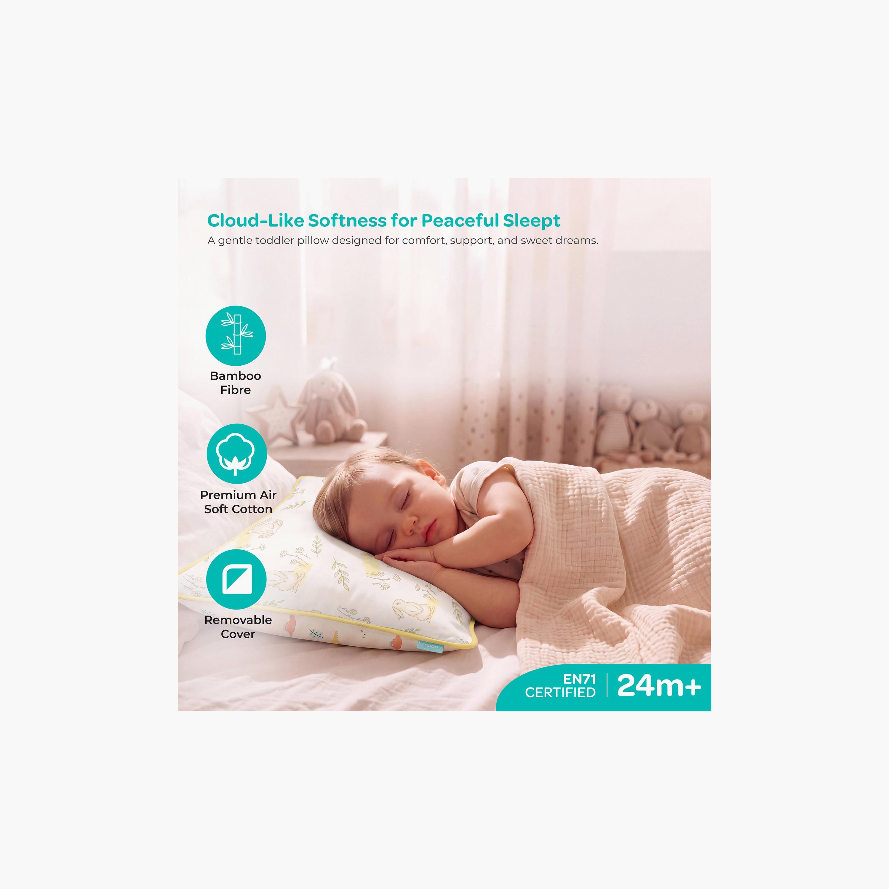 Moon Gentle Bamboo Fibre Pillow with Removable Cotton Pillowcase - Rabbit-baby-nursery-babybedding-image-3
