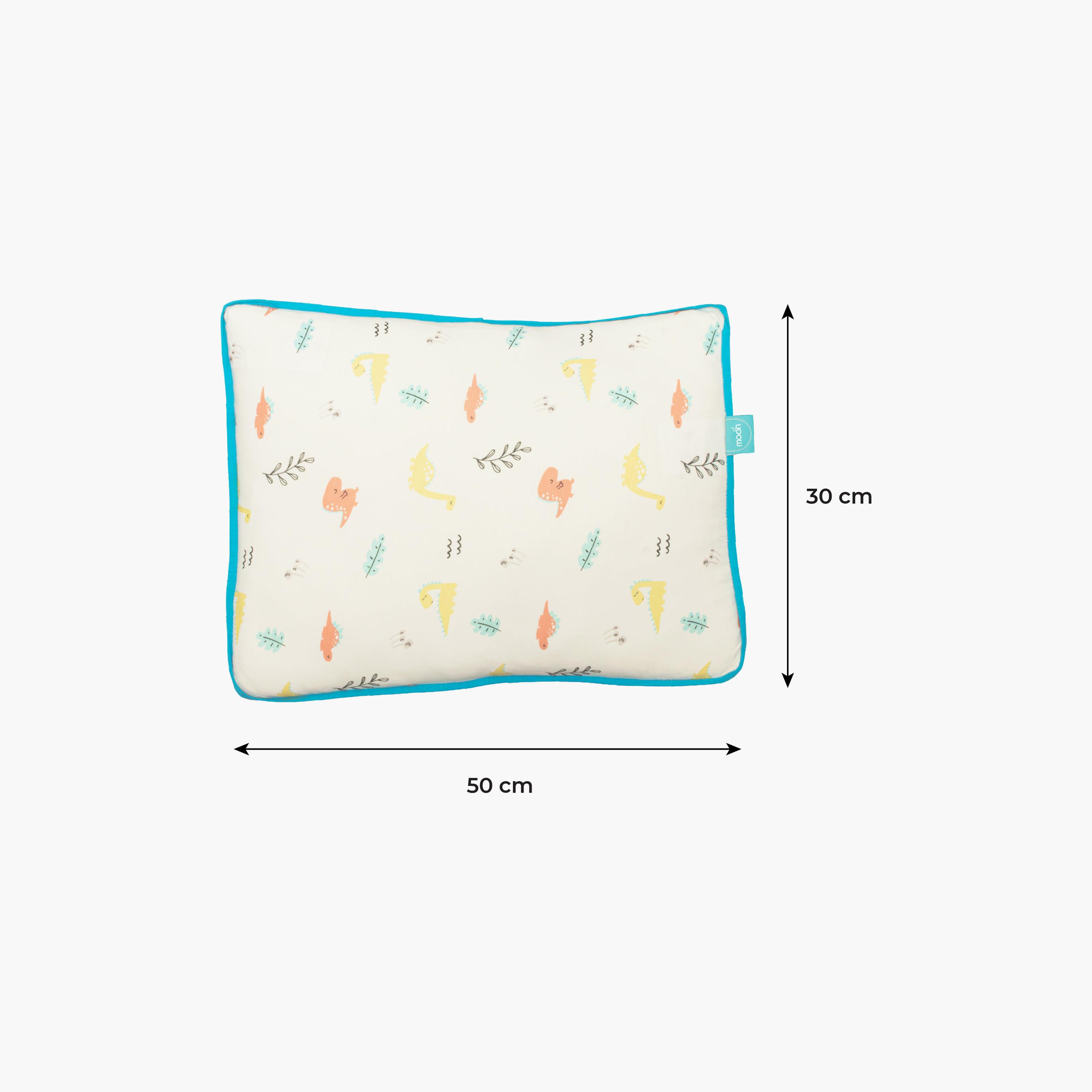 Moon Gentle Bamboo Fibre Pillow with Removable Cotton Pillowcase - Dinosaur-baby-nursery-babybedding-image-4