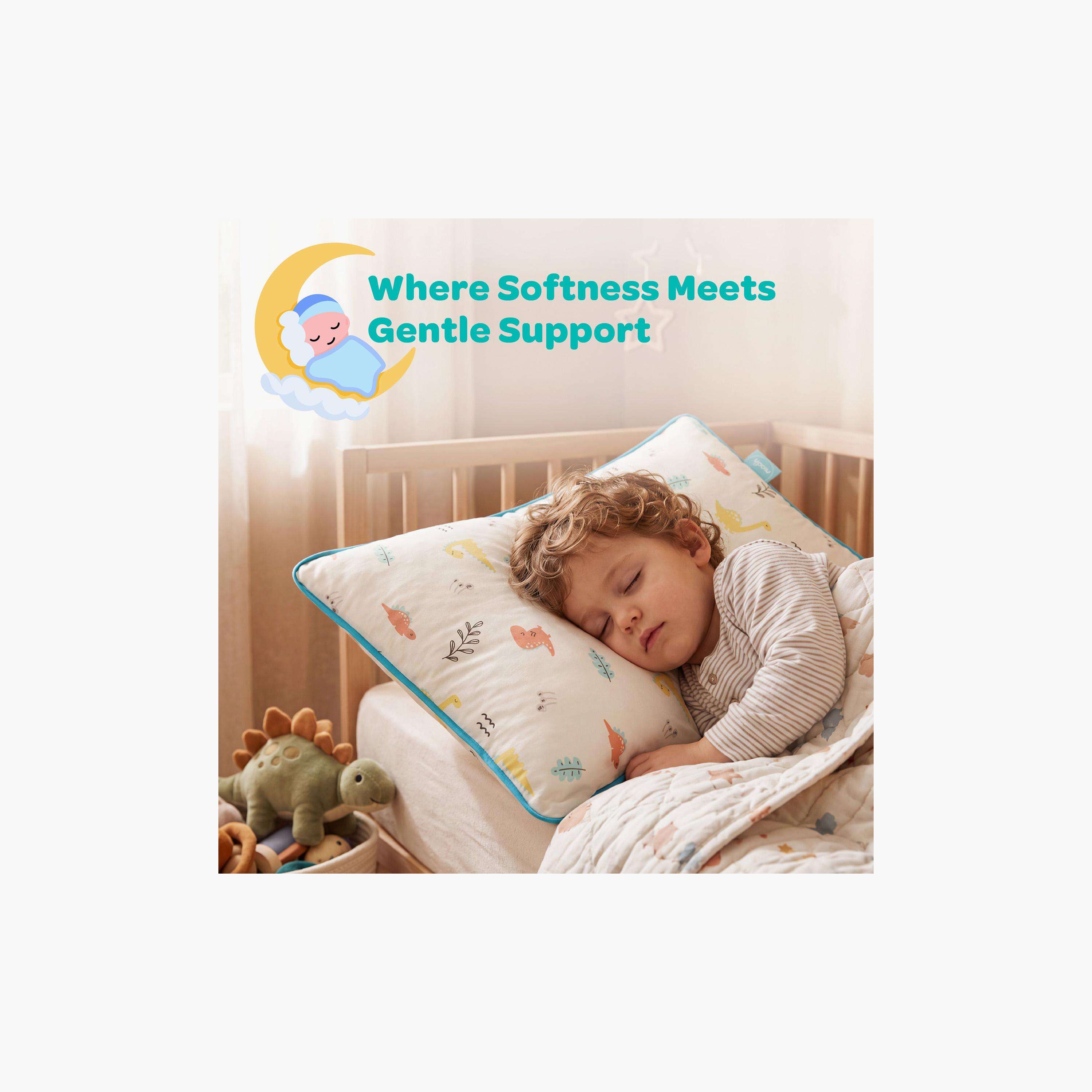 Moon Gentle Bamboo Fibre Pillow with Removable Cotton Pillowcase - Dinosaur-baby-nursery-babybedding-image-8