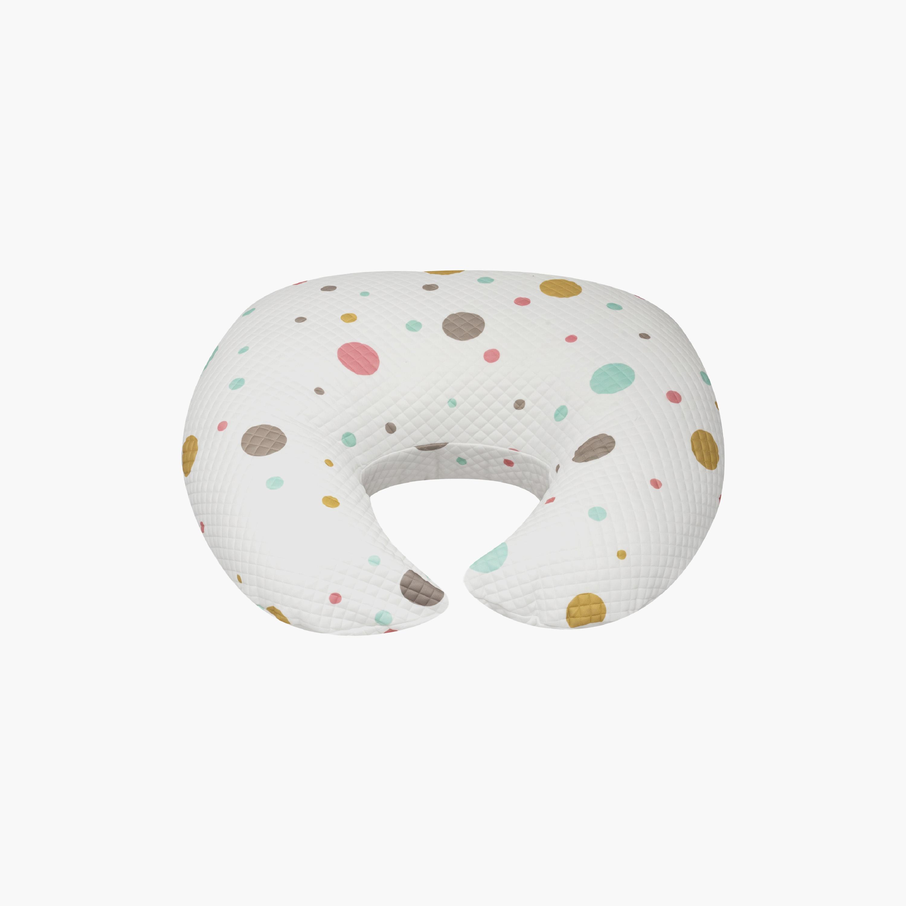 Moon Ergonomic Multi-Position Support Pillow with Removable Cover - Polka-baby-feeding-accessories-image-1