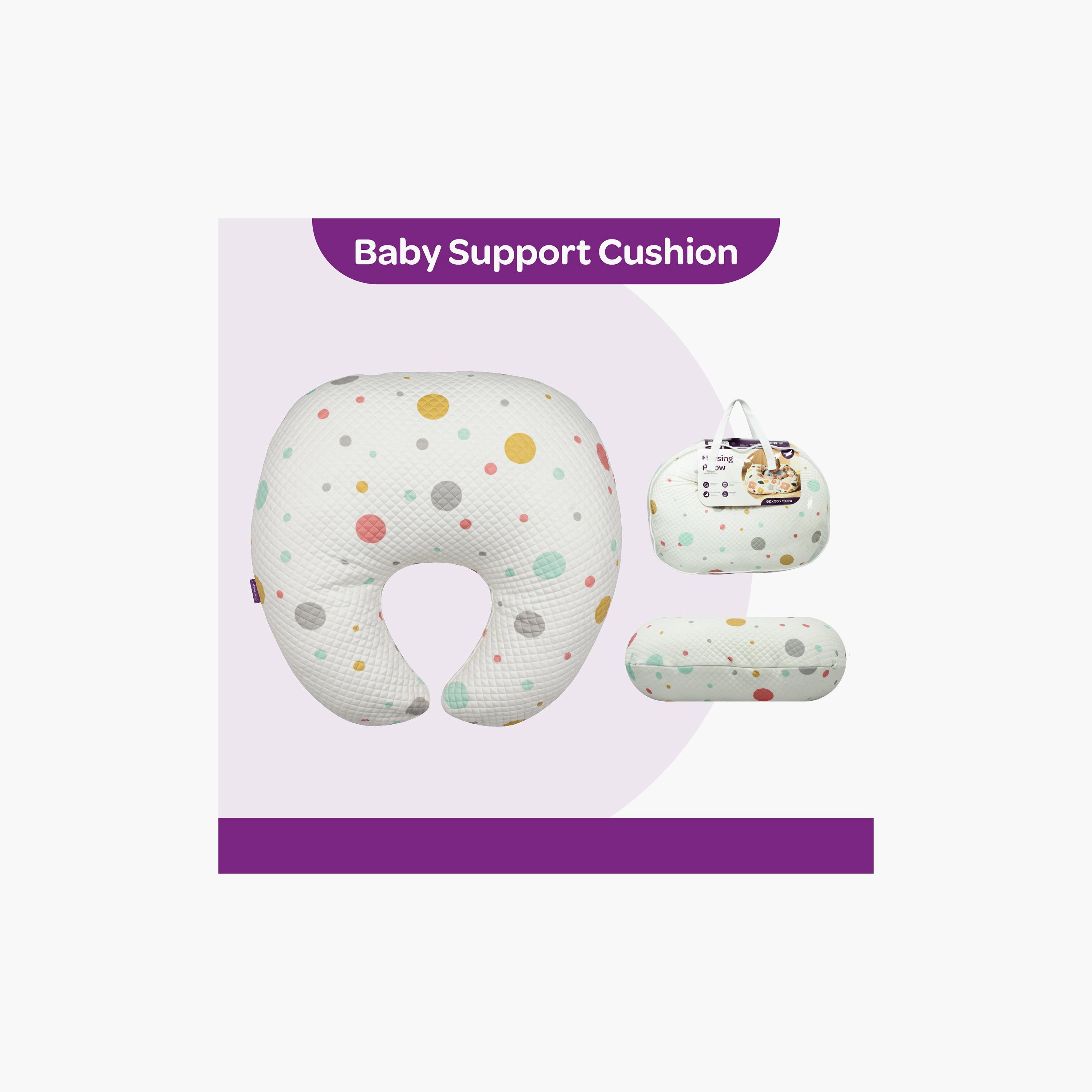 Moon Ergonomic Multi-Position Support Pillow with Removable Cover - Polka-baby-feeding-accessories-image-7