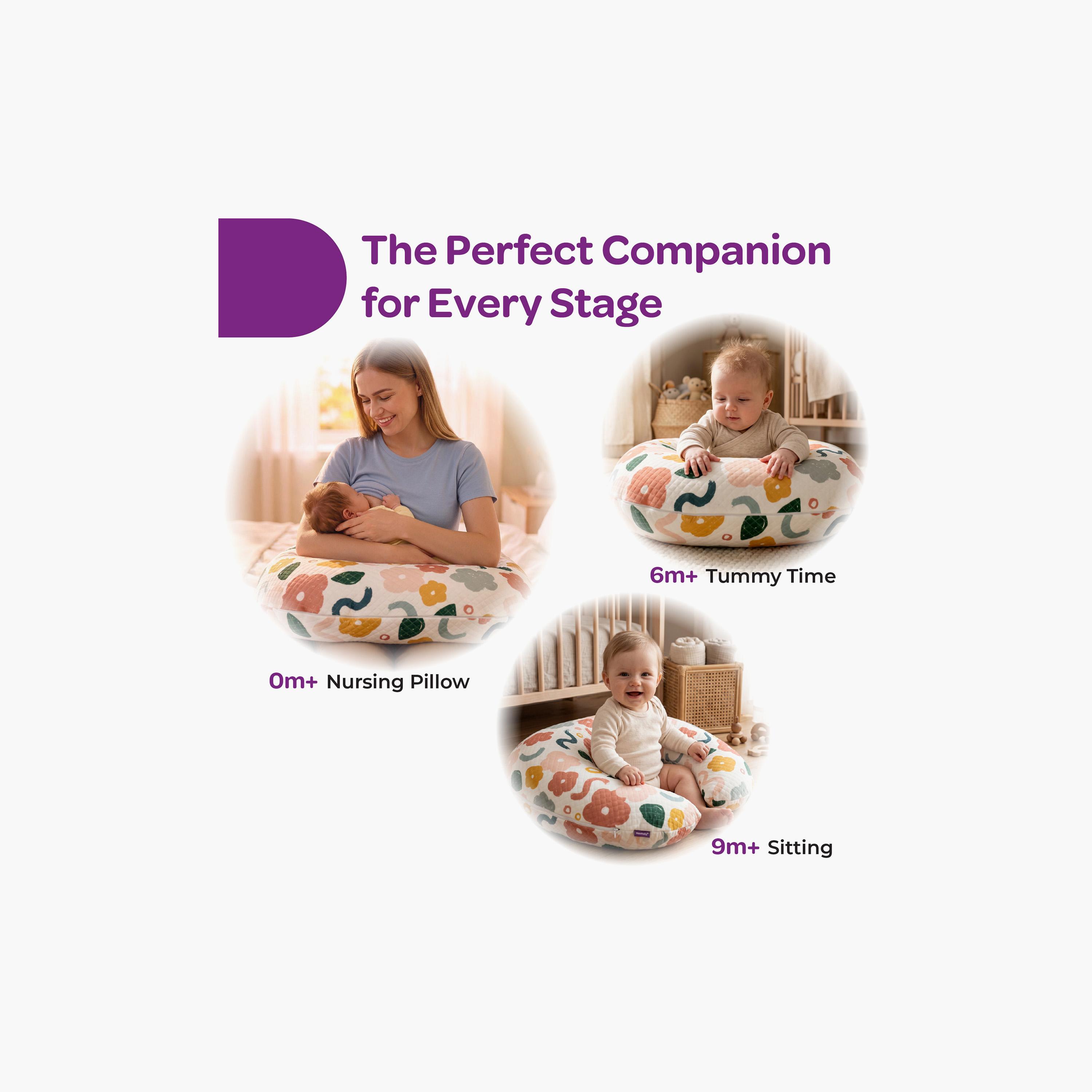 Moon Ergonomic Multi-Position Support Pillow with Removable Cover - Bloom-baby-feeding-accessories-image-4