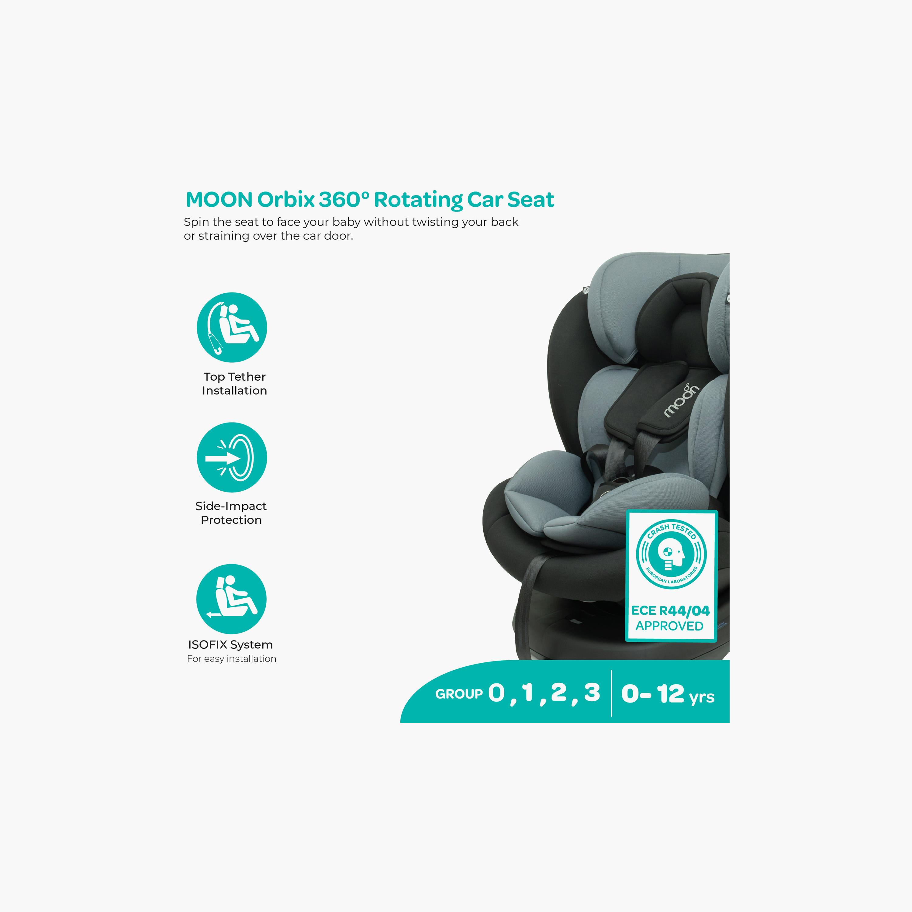 Moon Orbix 360 Degree Rotating Car Seat with Adjustable Cushion Head Rest-baby-gear-carseats-image-7