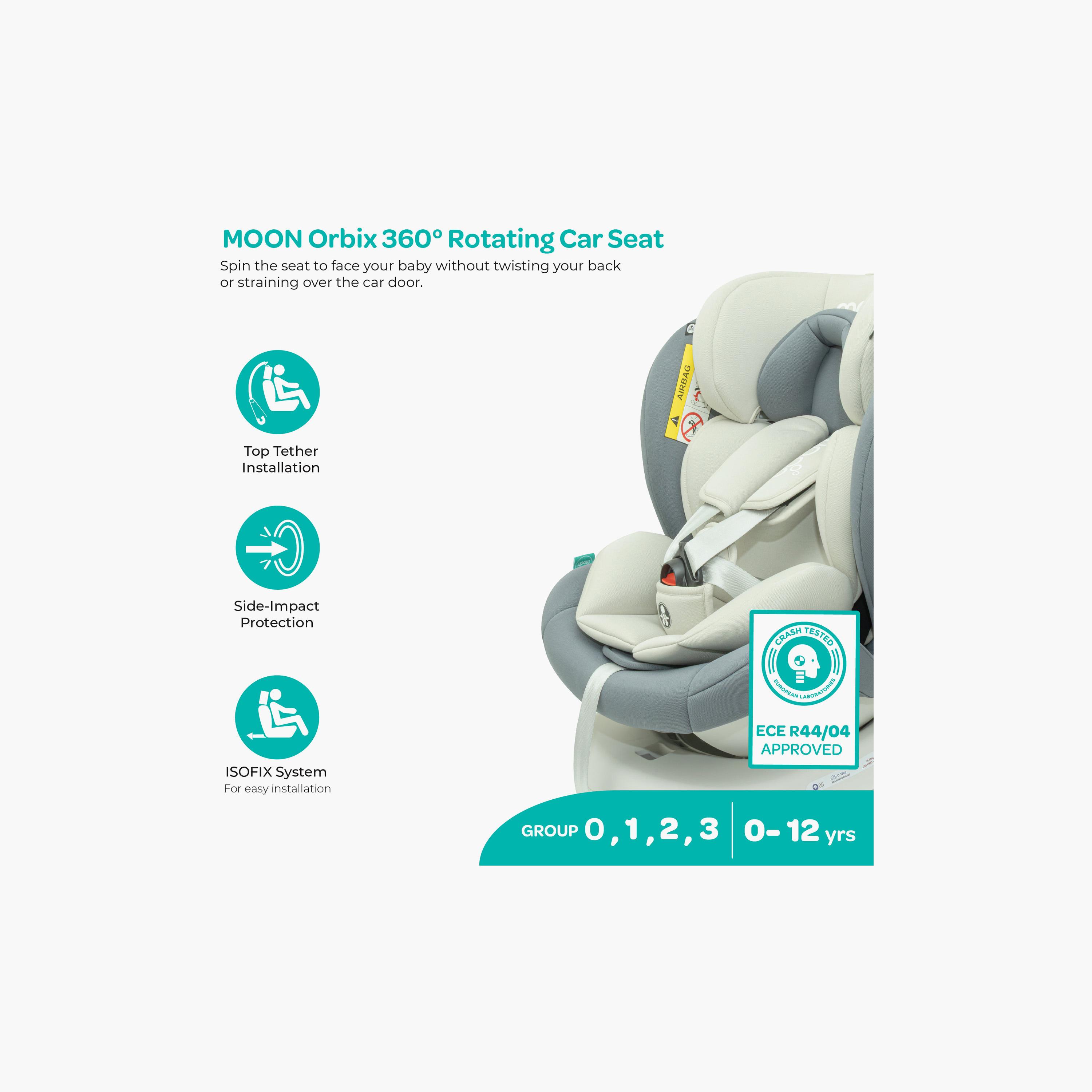 Moon Orbix 360 Degree Rotating Car Seat with Adjustable Cushion Head Rest-baby-gear-carseats-image-7