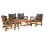 vidaXL 4-Seater Outdoor Lounge Set with Table-furniture-outdoor-sofasandchairs-image-1