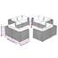 vidaXL 2+2+2+2 Seater Fabric Outdoor Sofa Set-furniture-outdoor-sofasandchairs-image-3