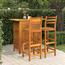 vidaXL 2-Seater Wooden Top Outdoor Bar Table Set-furniture-outdoor-diningfurniture-image-1