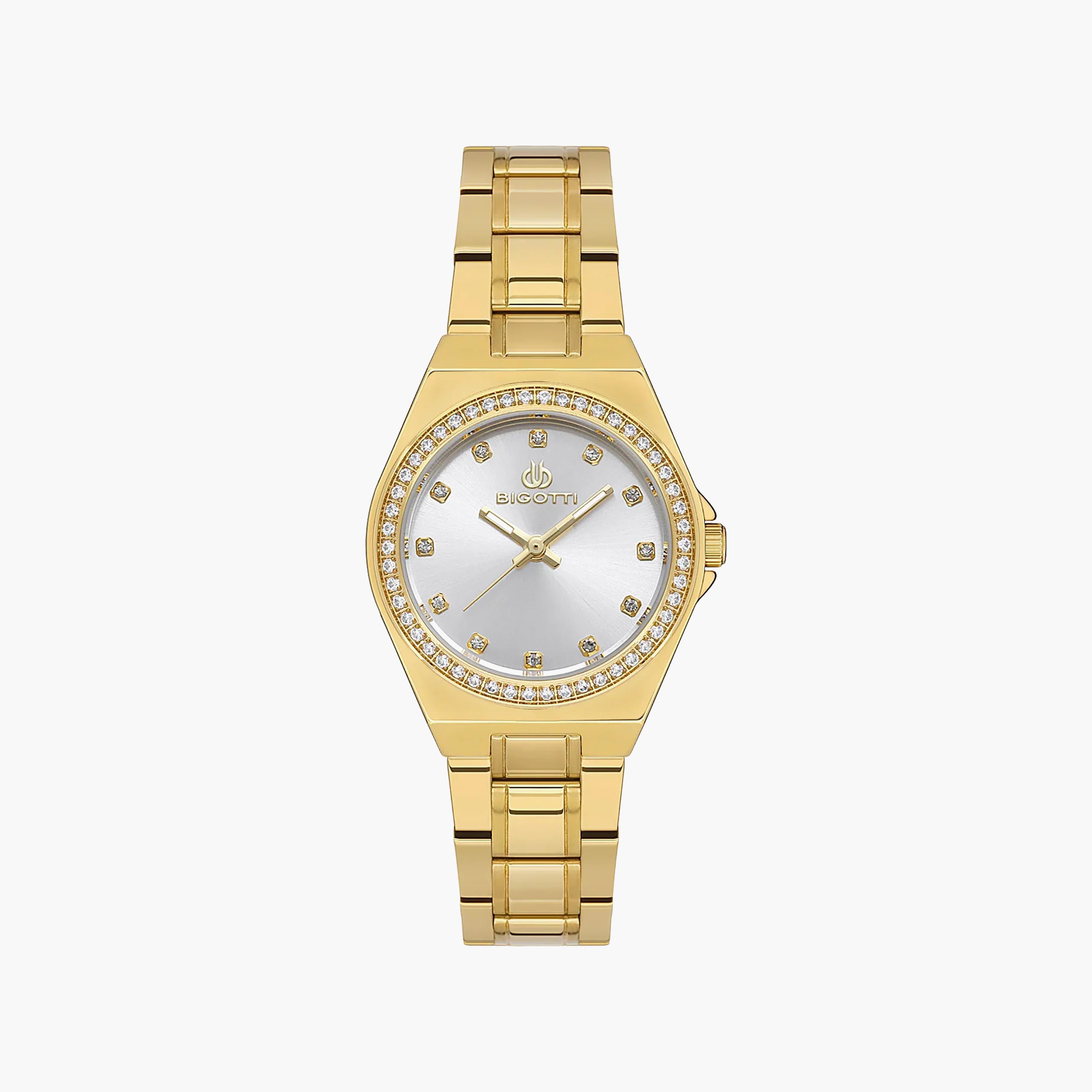 ساعة بيجوتي كوتيديانو الذهبية المصنوعة من الفولاذ المقاوم للصدأ للنساء | BG.1.10551-2-women-watchesandjewellery-watches-image-1