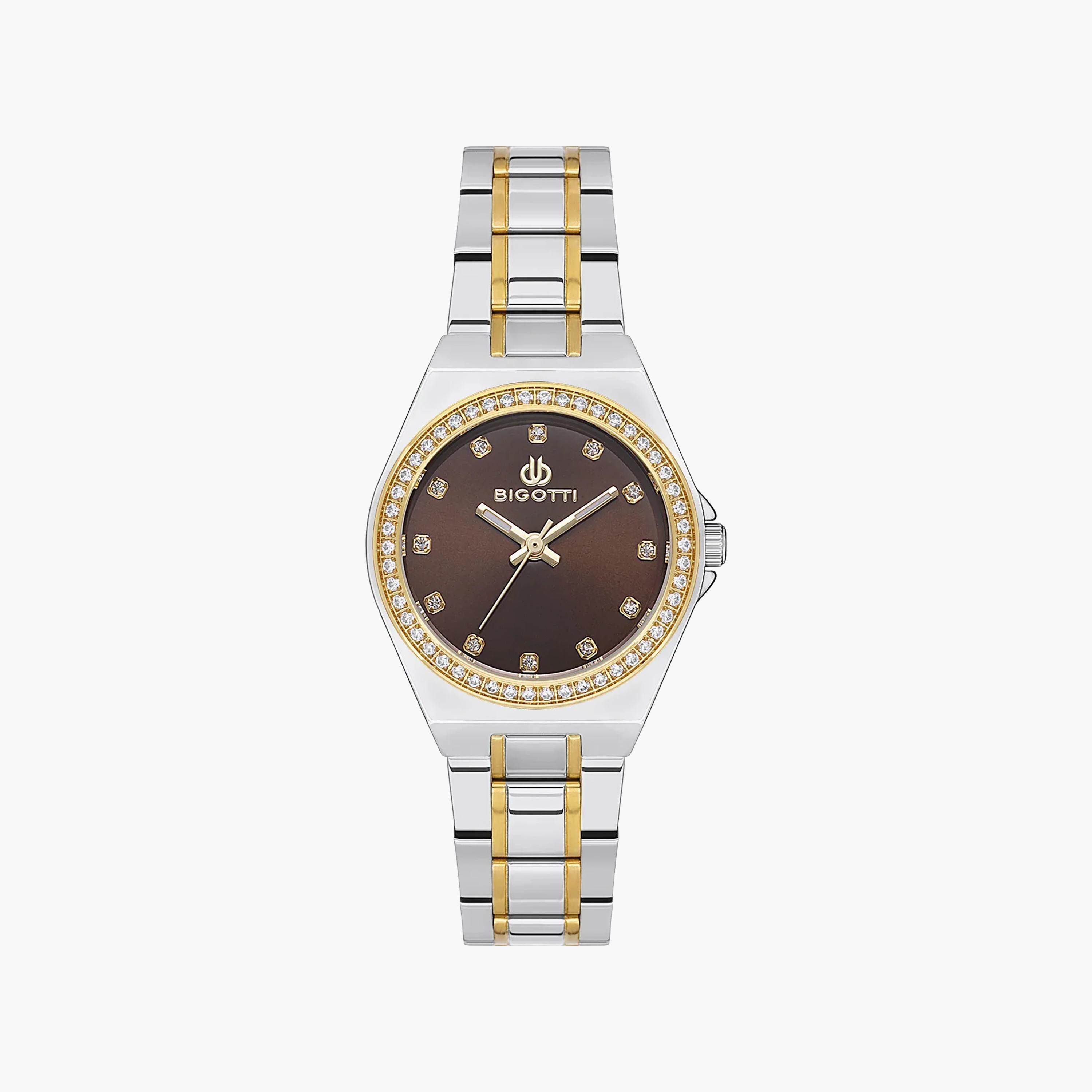 Bigotti Quotidiano Silver and Gold Stainless Steel Watch for Women | BG.1.10551-4-women-watchesandjewellery-watches-image-1