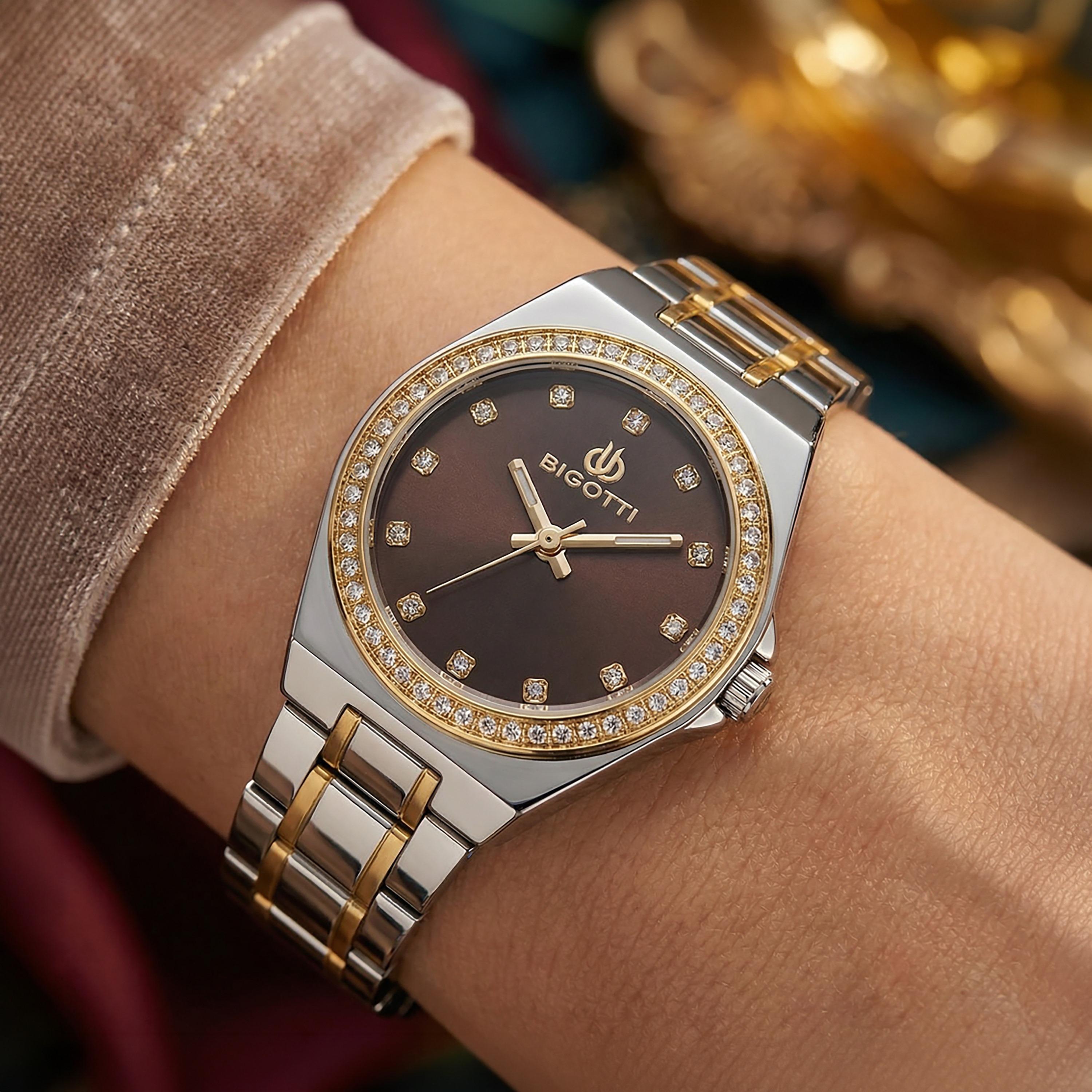Bigotti Quotidiano Silver and Gold Stainless Steel Watch for Women | BG.1.10551-4-women-watchesandjewellery-watches-image-3