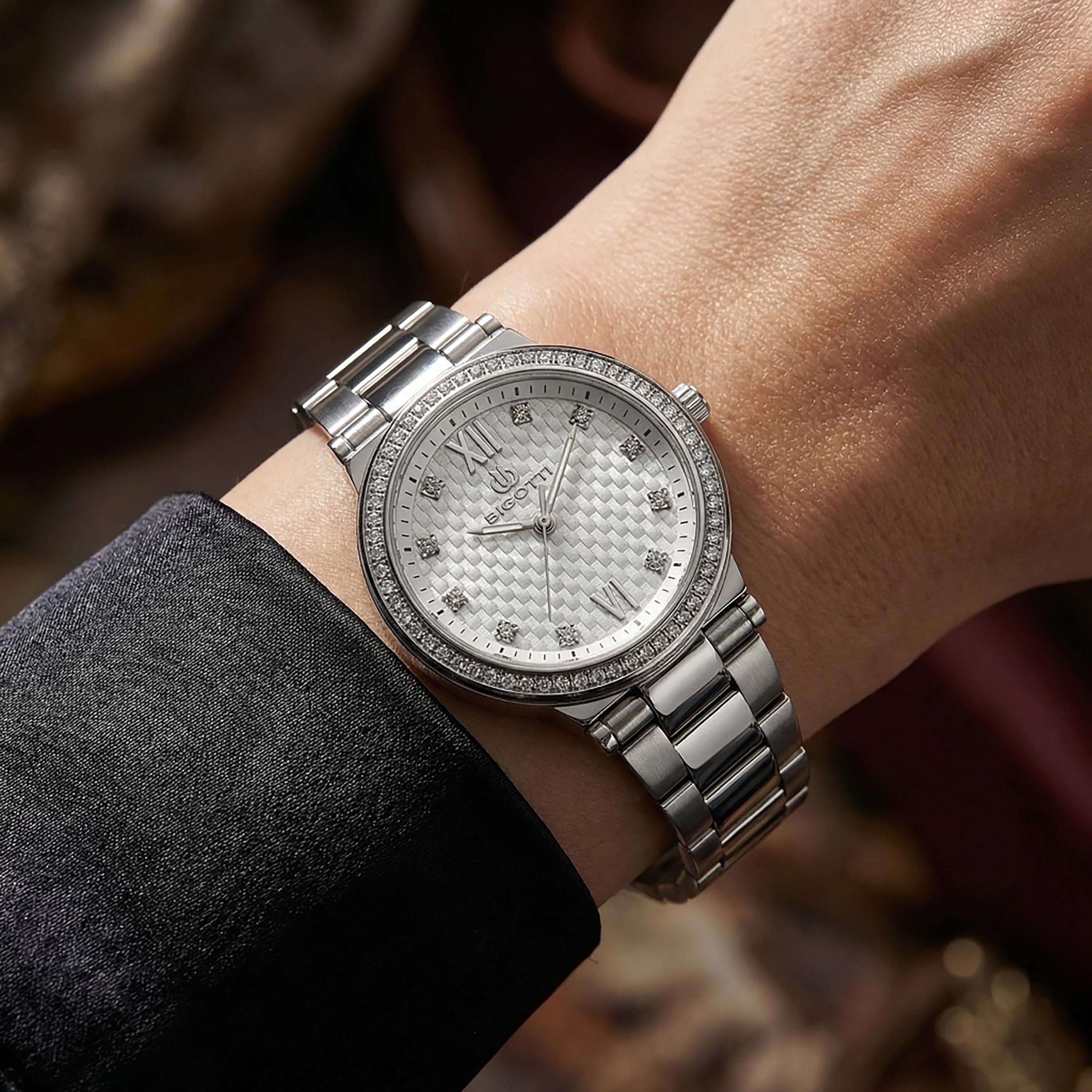ساعة بيجوتي رافيناتو الفضية المصنوعة من الفولاذ المقاوم للصدأ للنساء | BG.1.10655-1-women-watchesandjewellery-watches-image-3