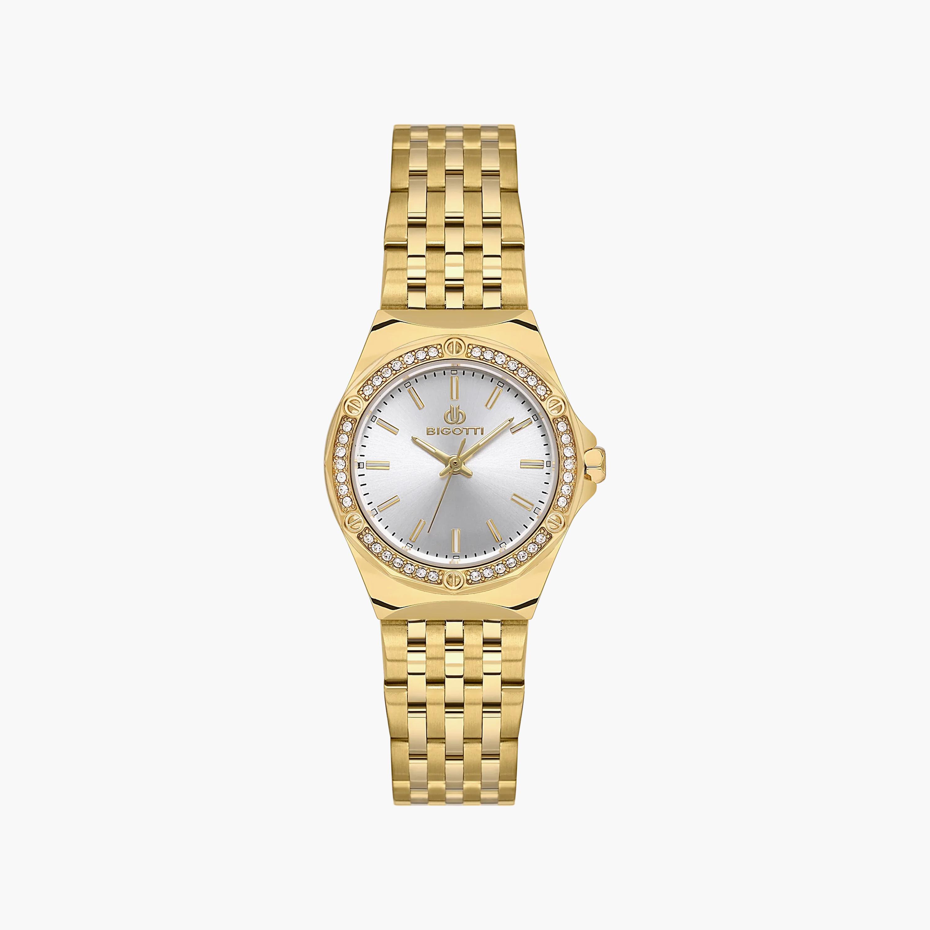 Bigotti Raffinato Gold Stainless Steel Watch for Women | BG.1.10656-3-women-watchesandjewellery-watches-image-1
