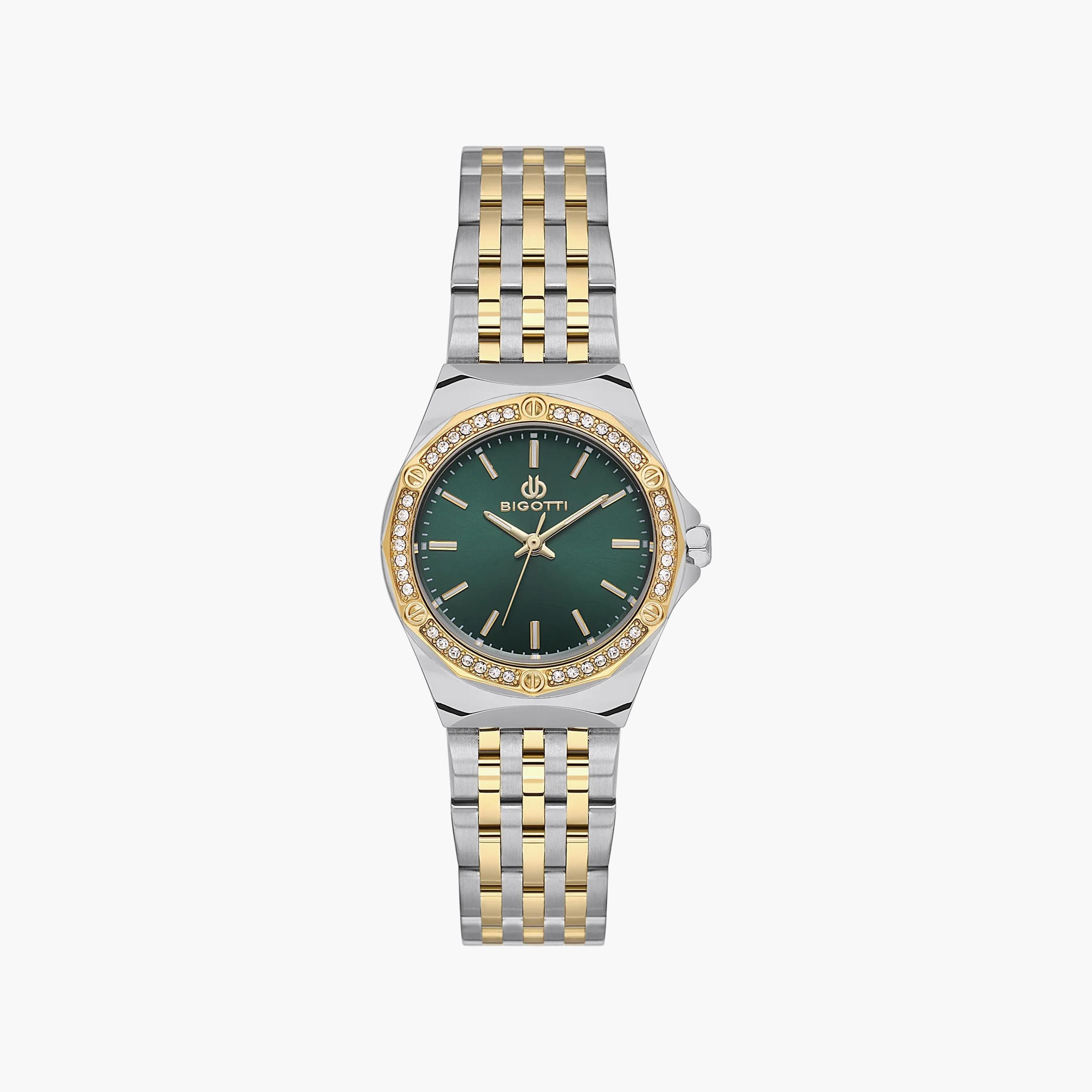 Bigotti Raffinato Silver and Gold Stainless Steel Watch for Women | BG.1.10656-5-women-watchesandjewellery-watches-image-1