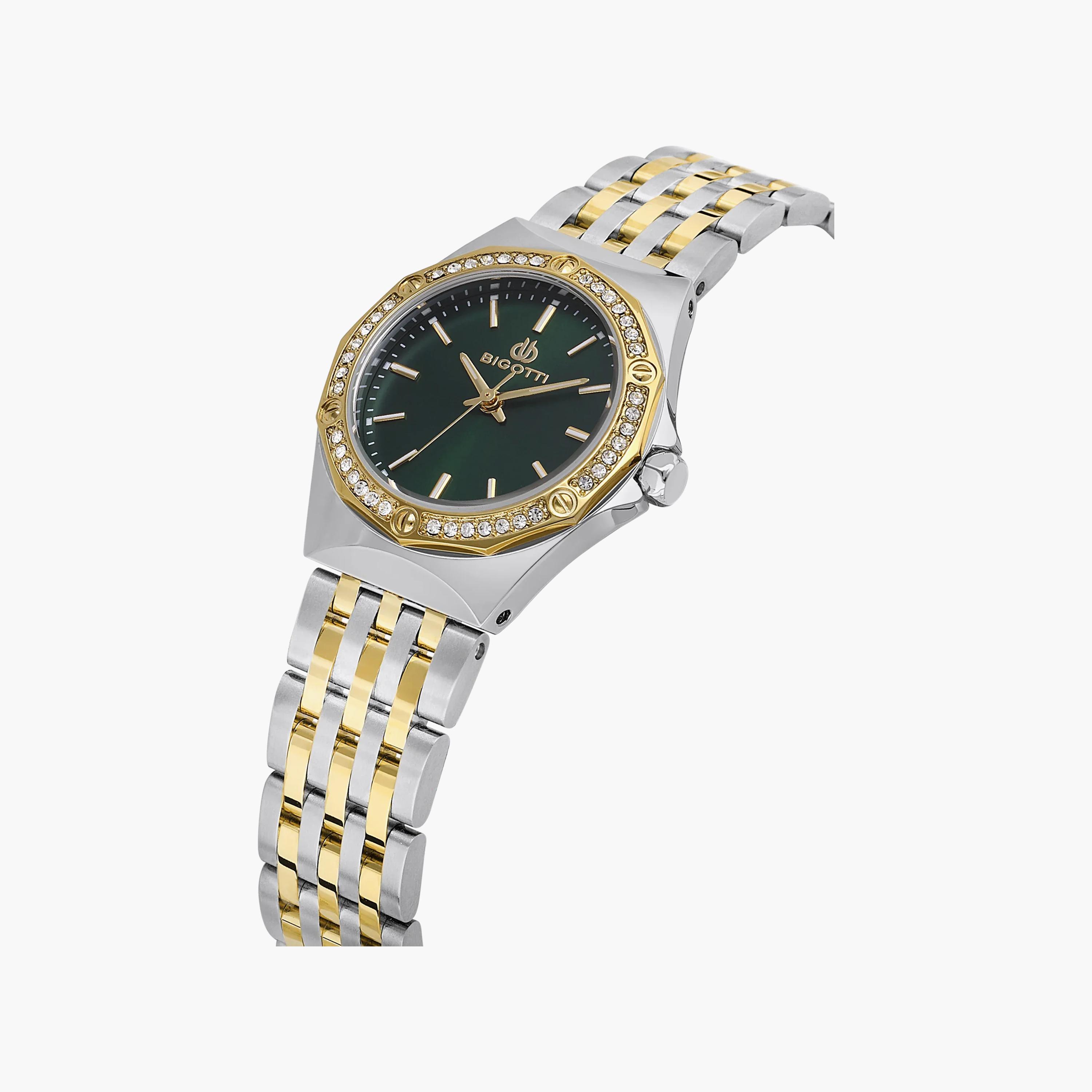 Bigotti Raffinato Silver and Gold Stainless Steel Watch for Women | BG.1.10656-5-women-watchesandjewellery-watches-image-3